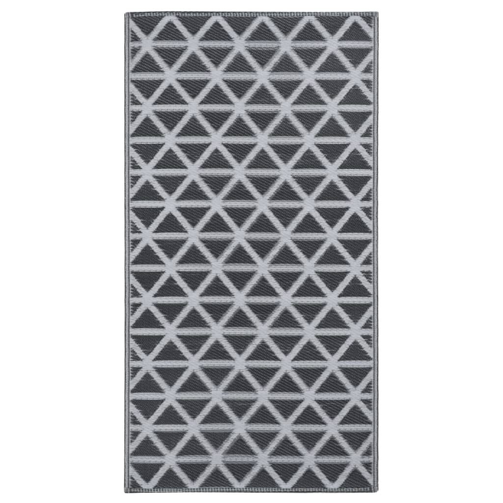 vidaXL Outdoorteppich 190 x 290 cm Teppich Terrasse Camping Outdoor draußen Vorzelt Schwarz, Höhe: 290 mm