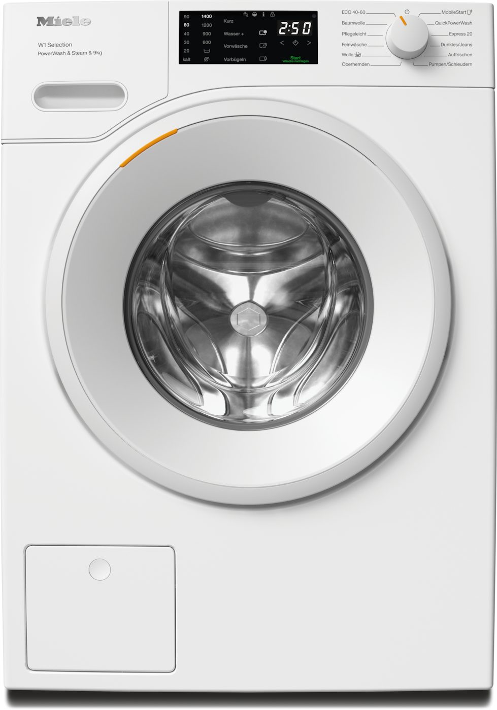 Miele Waschmaschine WSD383 WCS PWash&Steam&9kg, 9 kg, 1400 U/min, Getestet auf 20 Jahre perfekte Wäschepflege, 25 Jahre Motorgarantie