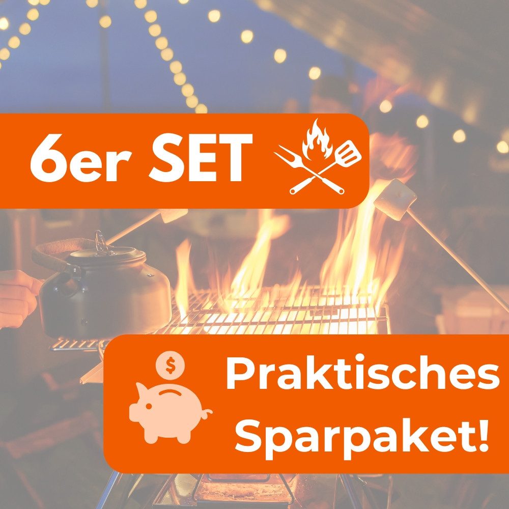GarPet Lagerfeuer-Grillspieß 6er Set Grillspieß Lagerfeuer 100cm Stockbrot Marshmallow Spieße – Bild 4 von 5