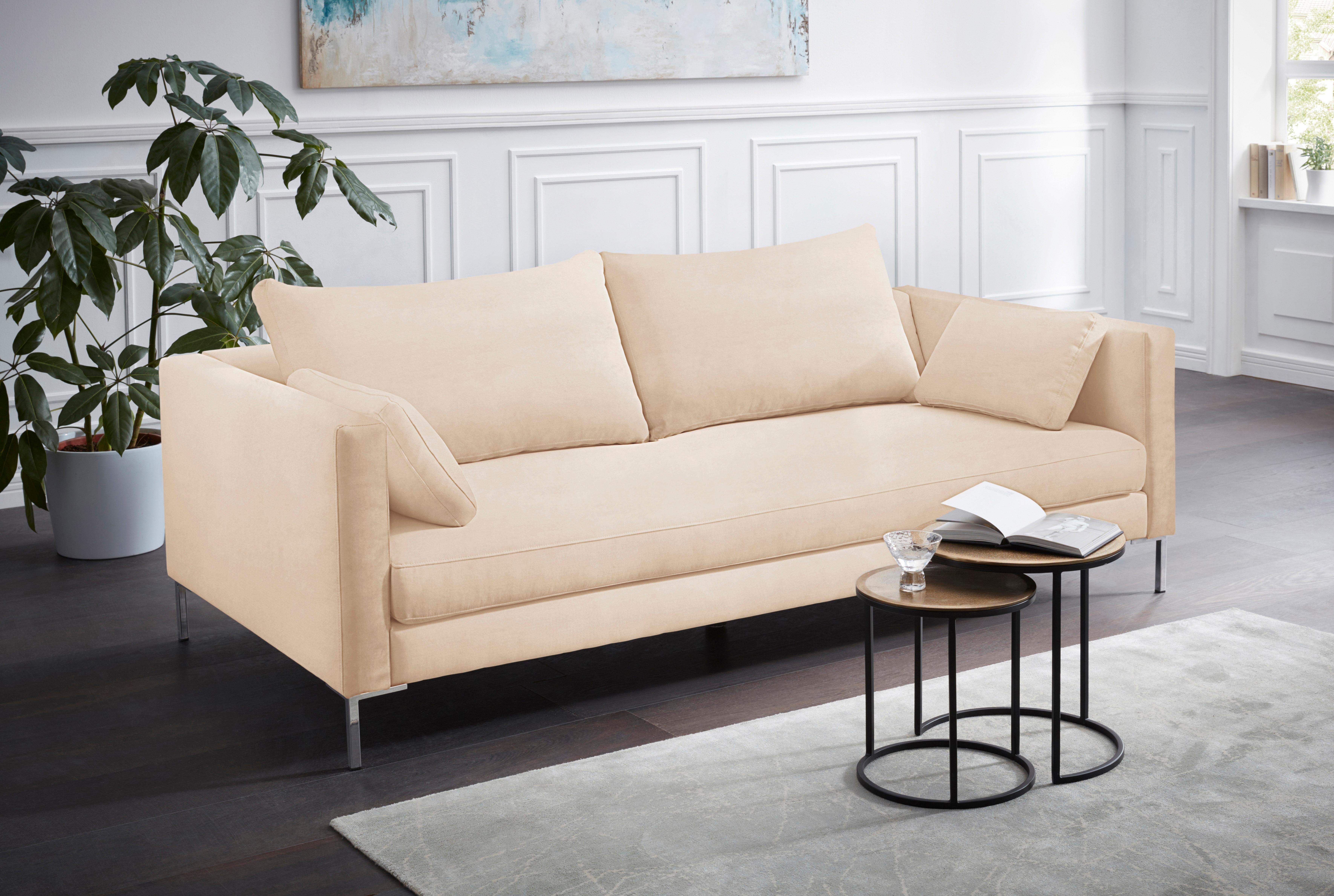 Alte Gerberei 3-Sitzer Marinus, mit schmalen Lehnen, inklusive Rückenkissen & Armlehnkissen