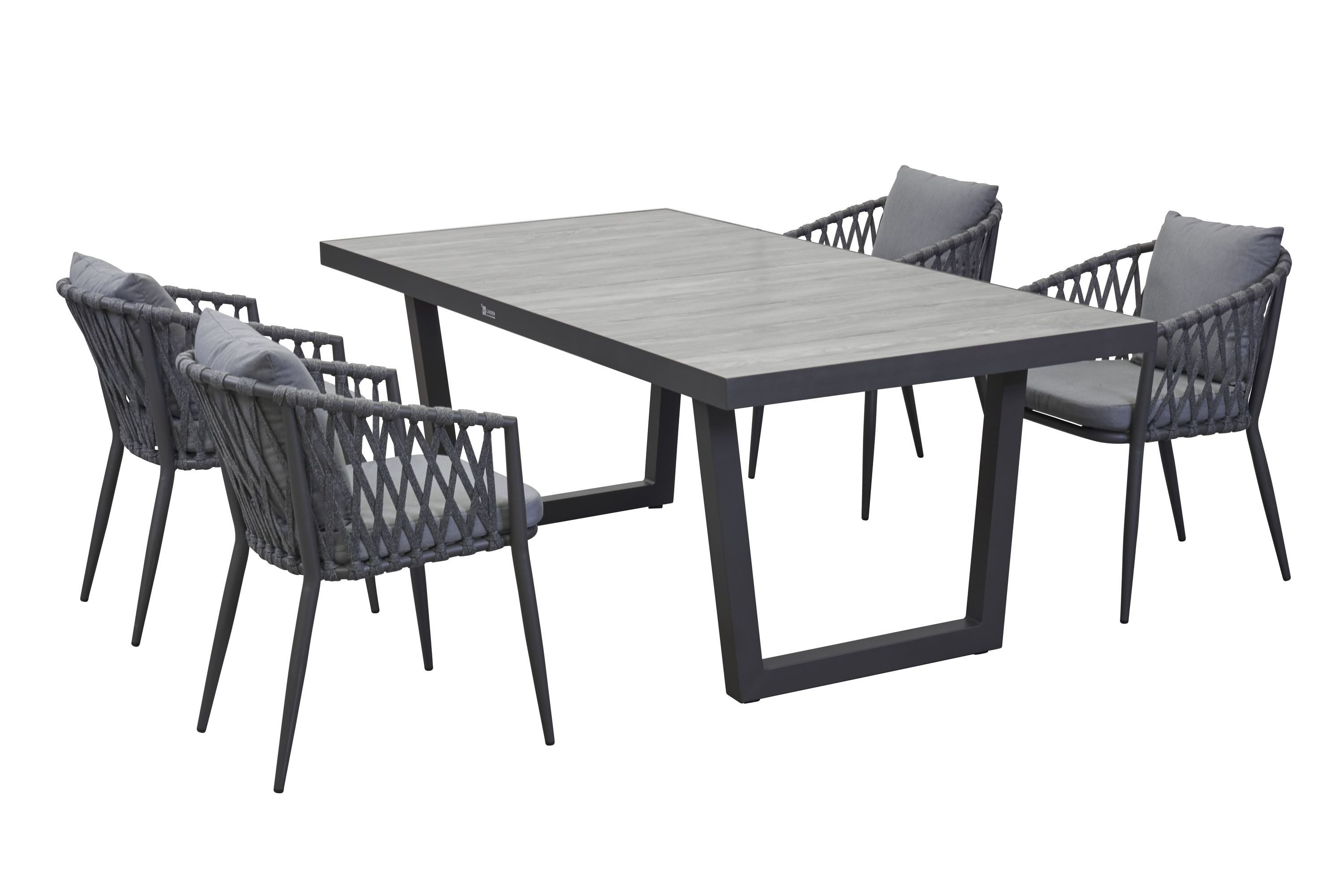 LC Garden Garten-Essgruppe Unicamo Sunrepo Dining Set III 7tlg. Ausziehtisch, (4-tlg)