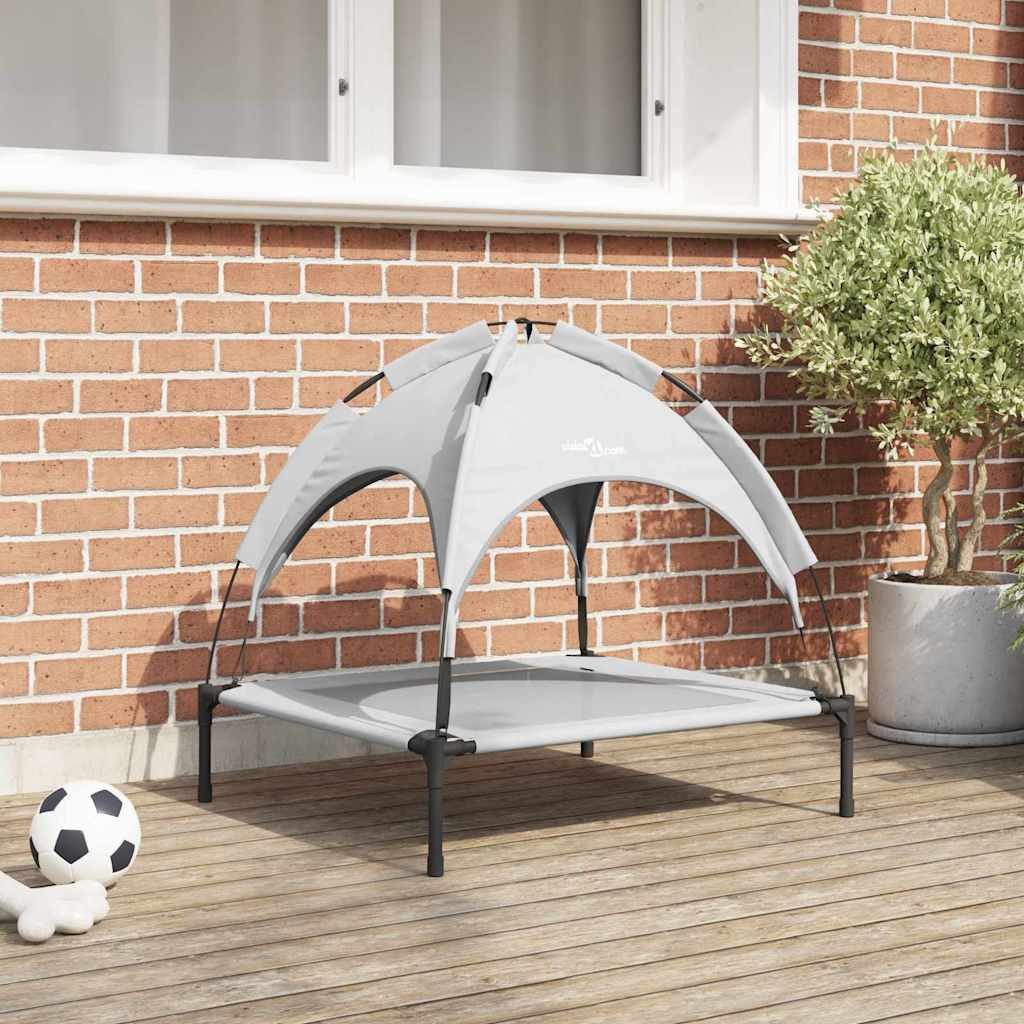 vidaXL Hundebett, Hundebett Silber Grau 71 x 64 x 71 cm Stahl