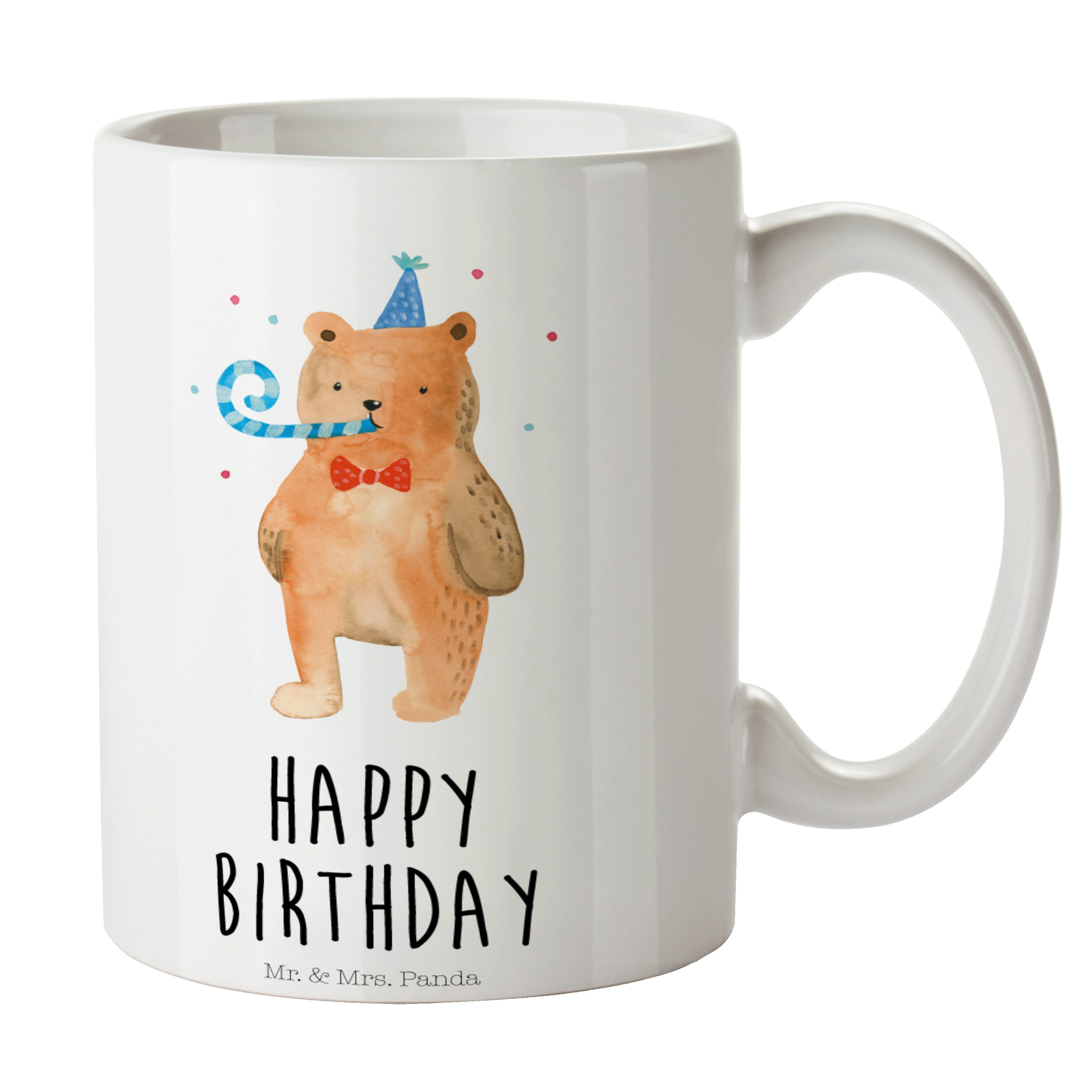 Tasse Mrs. Geburtstag, G, Panda - Mr. Keramiktasse, Teetasse, Geschenk, - & Keramik Birthday Weiß Bär
