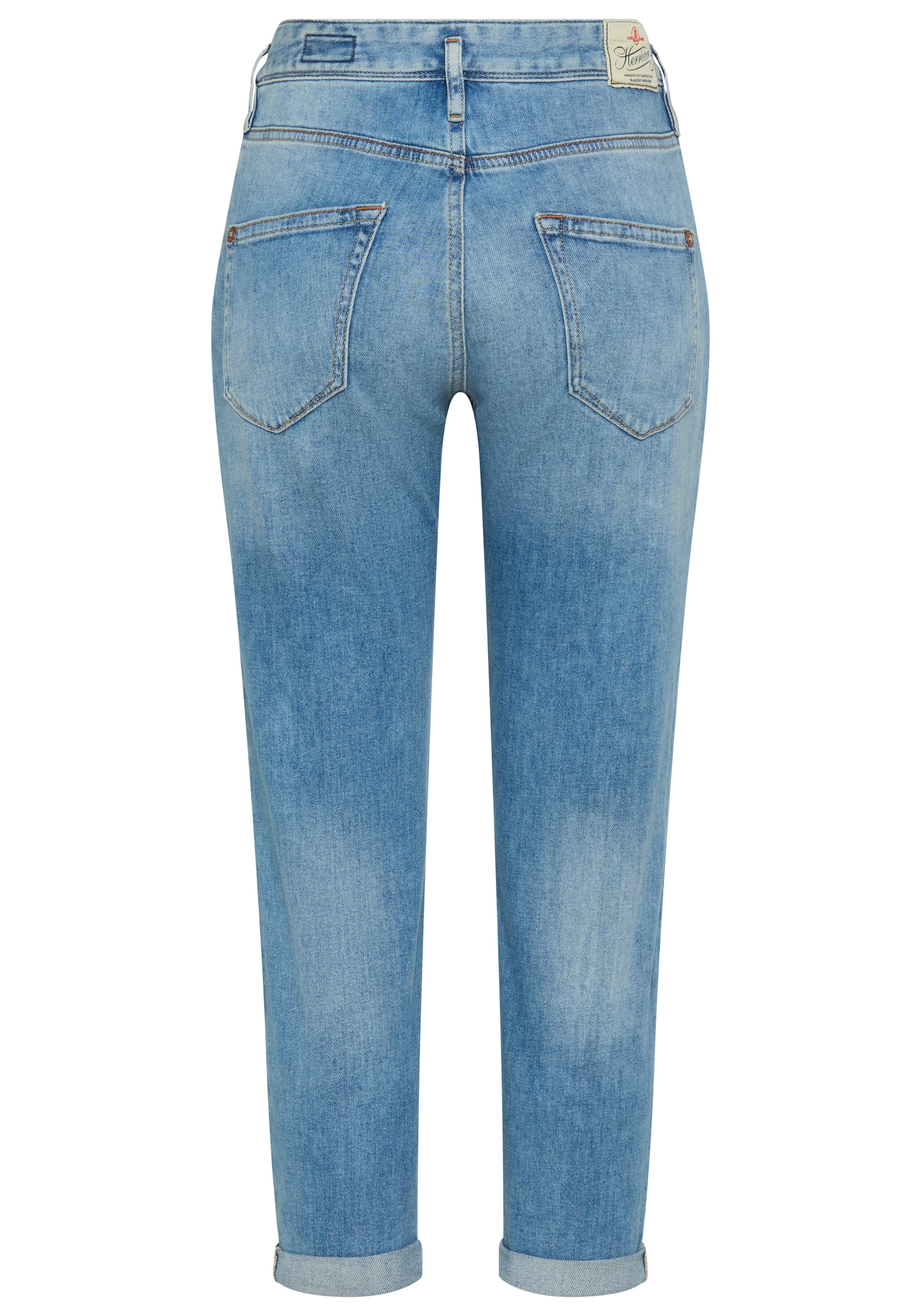 Herrlicher Boyfriend-Jeans Shyra Cropped Denim Stretch mit Abnähern, Umschlagsaum – Bild 5 von 5