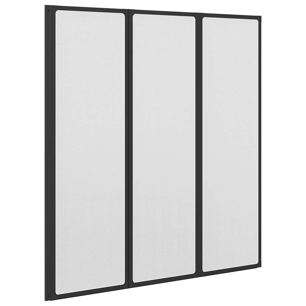vidaXL Duschwand Duschwand Schwarz 132 x 2 x 140 cm Aluminium, (1 tlg) günstig online kaufen