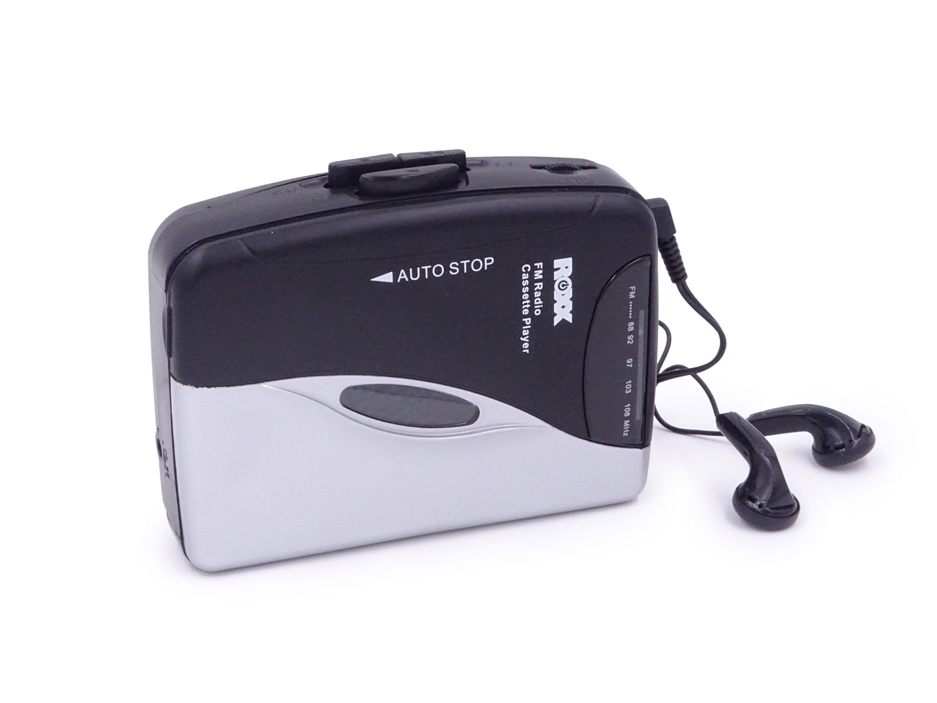 ROXX PCP 300 Kassetten Player (Tragbarer Kassettenspieler mit Kopfhörern und UKW Radio)