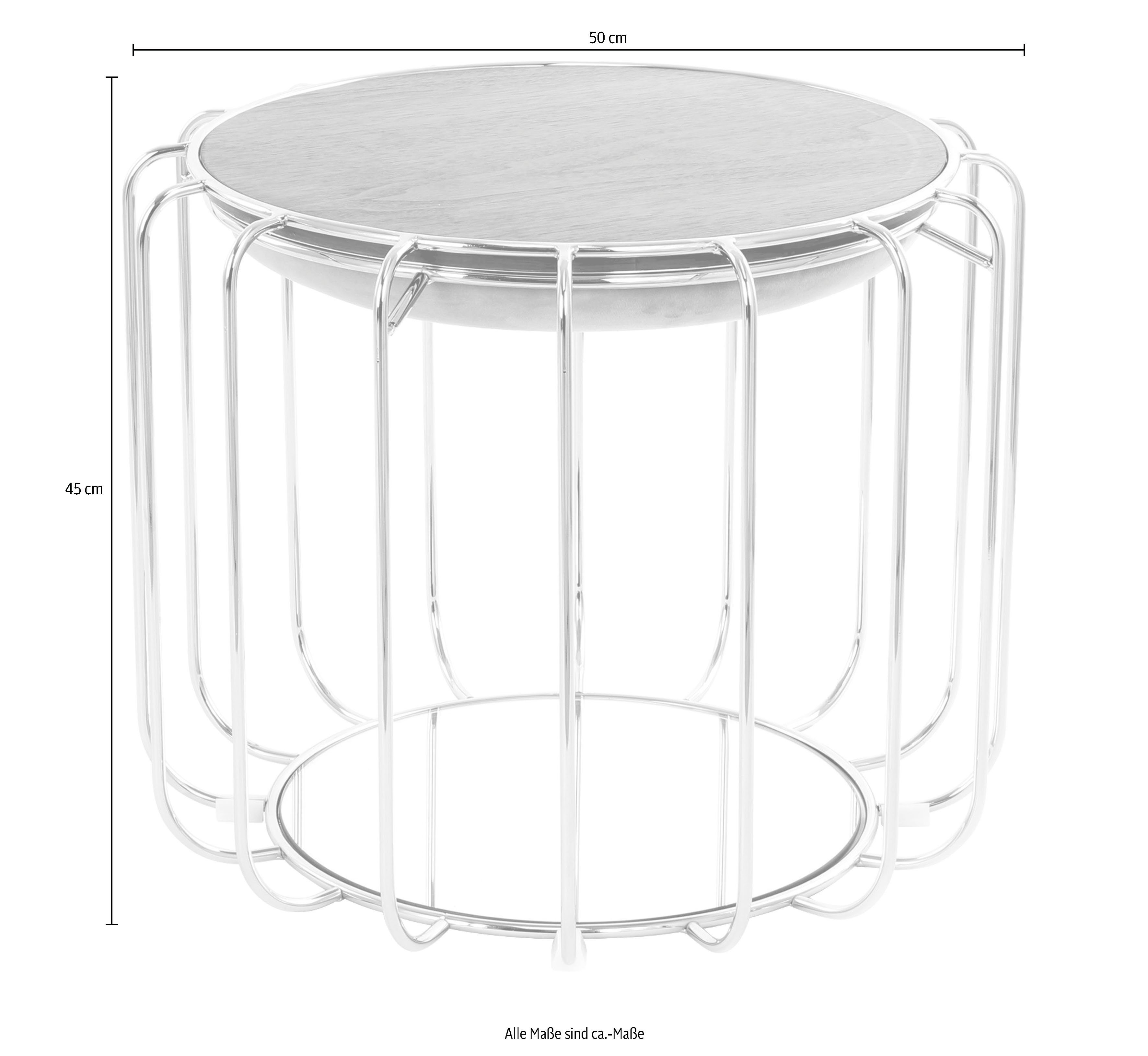 / | Spiegelglas umzuwandeln Tisch oder praktisch Beistelltisch Beistelltisch Hocker, Pouf silber Comfortable mit mint 110, in Kayoom