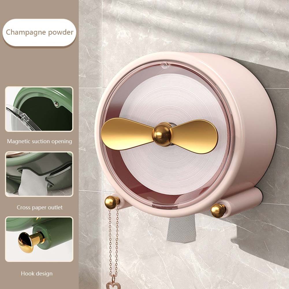 Blusmart pink Wasserdichter Wandmontage, Toilettenpapierbox Zur Toilettenpapierhalter Rollenpapierhalter