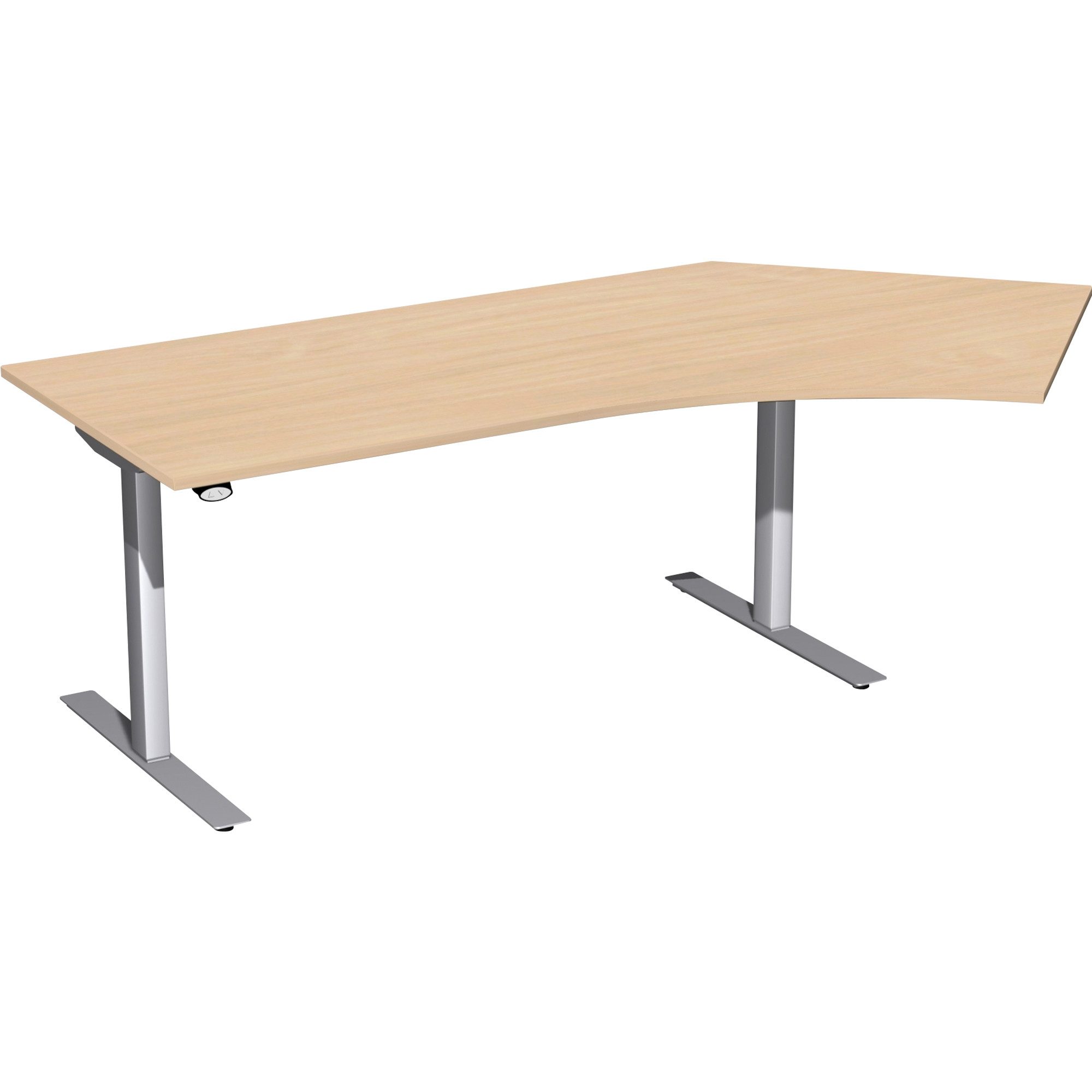 geramöbel Schreibtisch Elektro-Hubtisch rechts S-08F1616-BS bu/silber