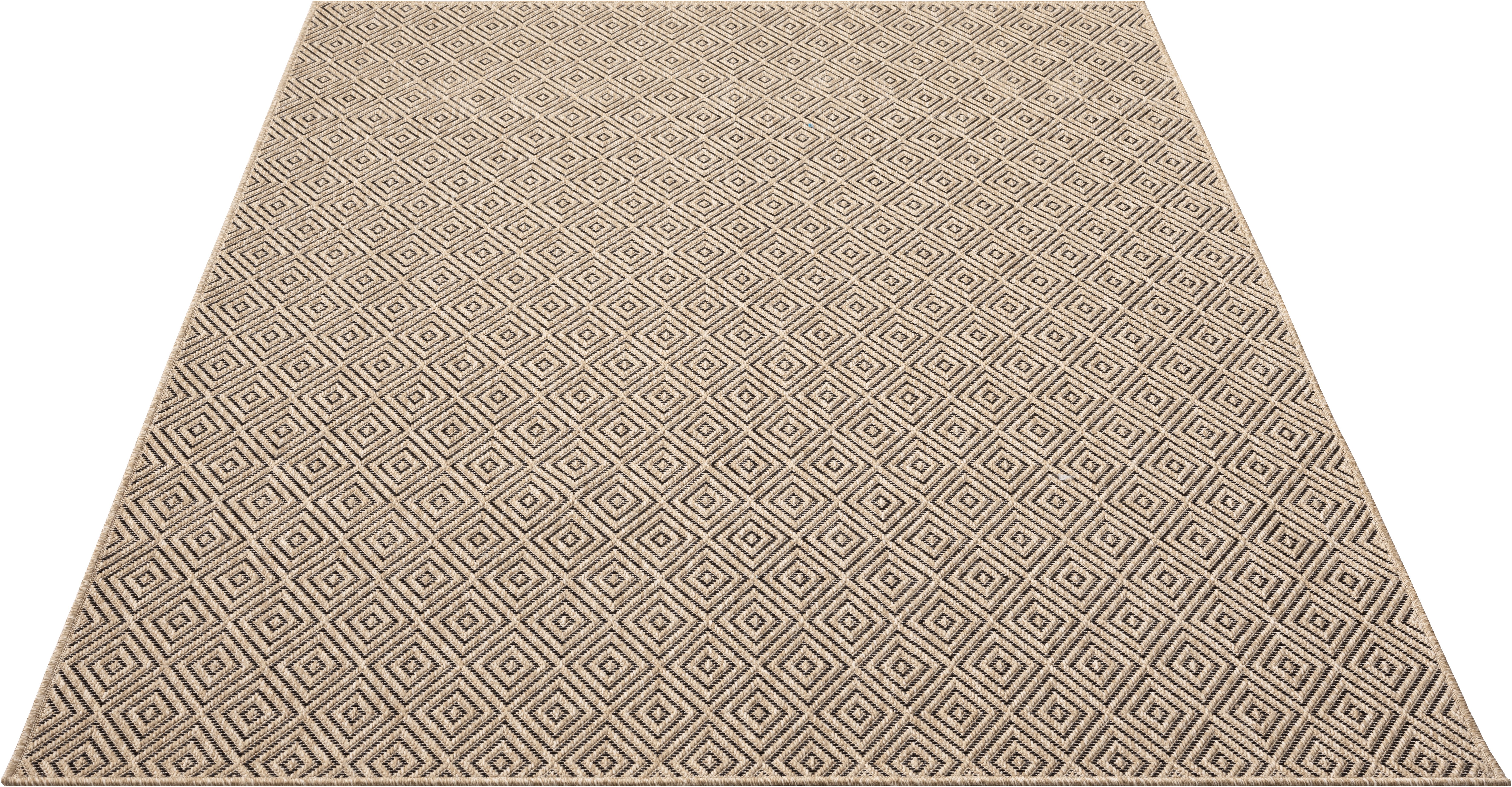 merinos Teppich Kenzy, rechteckig, Höhe: 10 mm, robuster In- und Outdoor Teppich im natürlichen Jute-Look, wetterfest