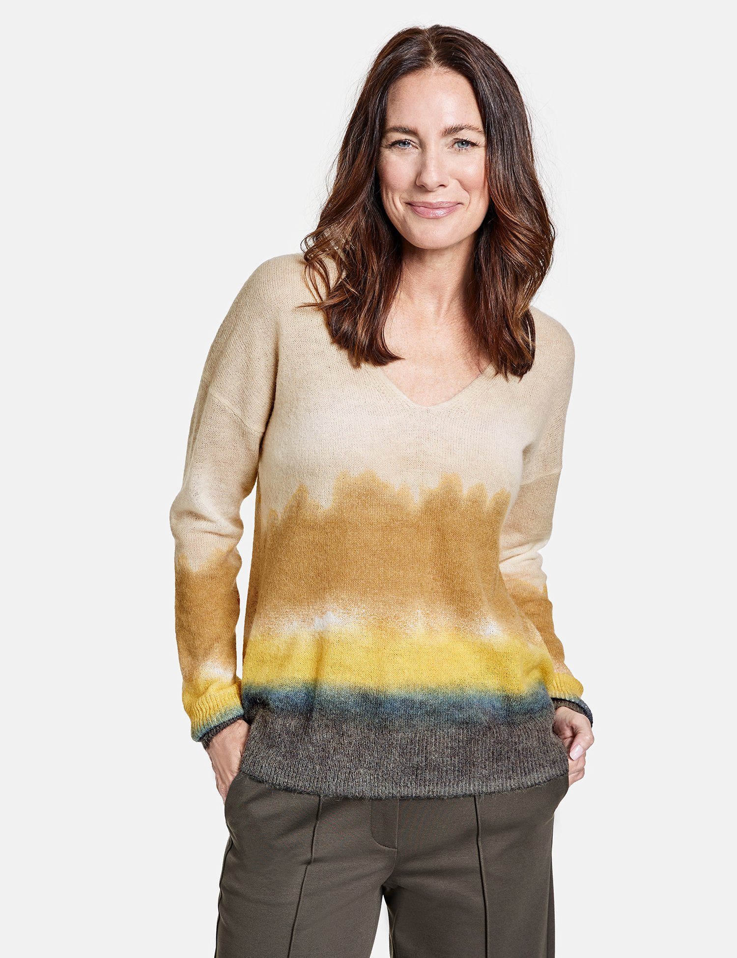 GERRY WEBER Sweatshirt Pullover mit Wellenstreifen