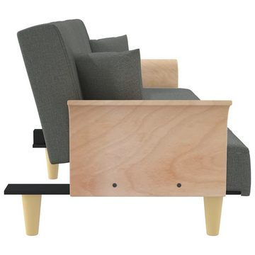 vidaXL Sofa Schlafsofa mit Armlehnen Dunkelgrau Stoff