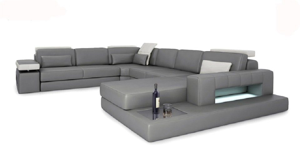 JVmoebel Polster Sofa neu Ecksofa Sofas Wohnlandschaft Couchen Couch Grau Ecksofa, Ecke