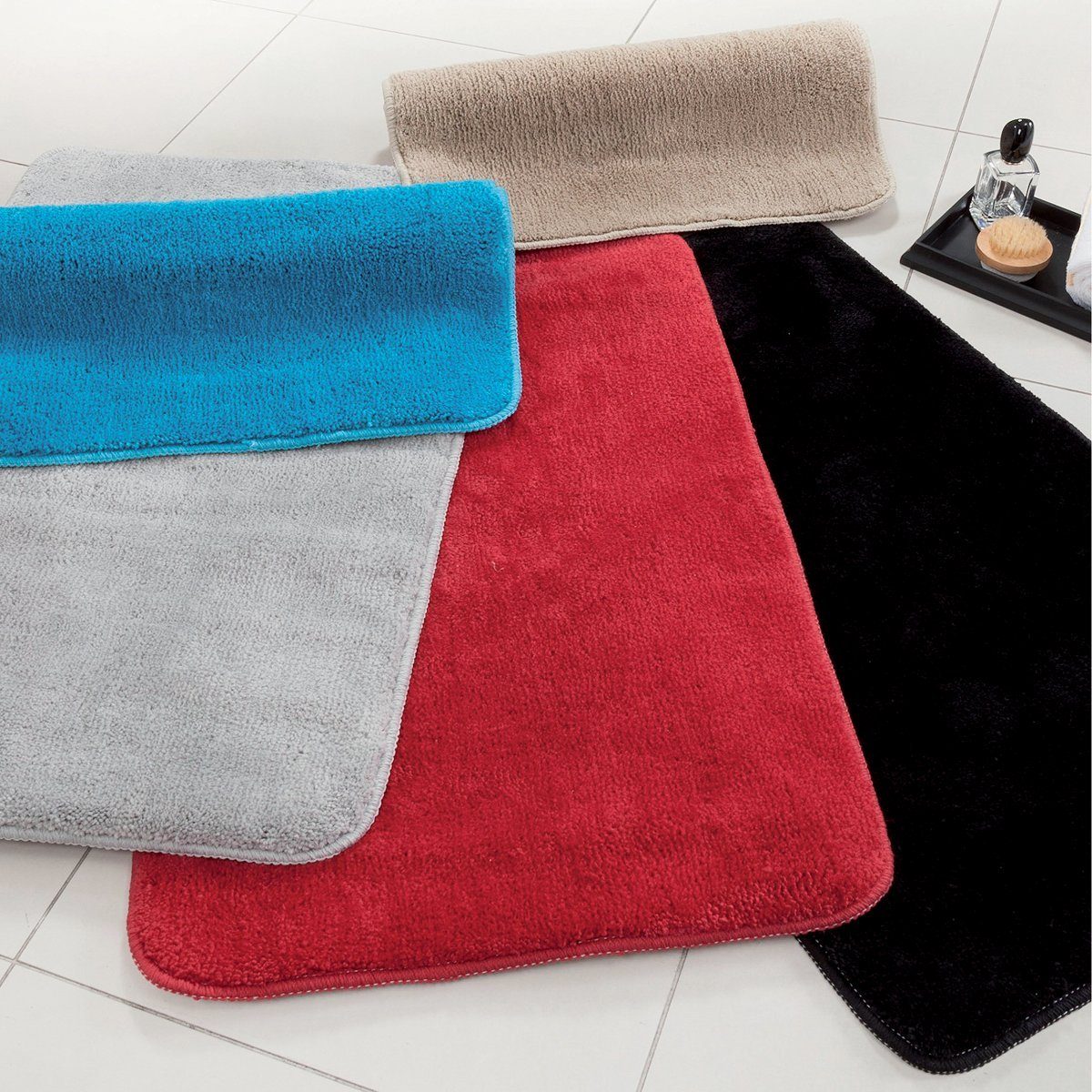 spirella Badematte ROSARIO, rechteckig, Höhe: 12 mm, Badteppich Velours, 10 günstig online kaufen