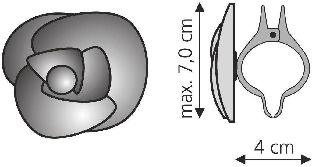 Dekoklammer Rose, Liedeco, Gardinen, Vorhänge, (Packung, 2-St), für Gardinen,  Vorhänge