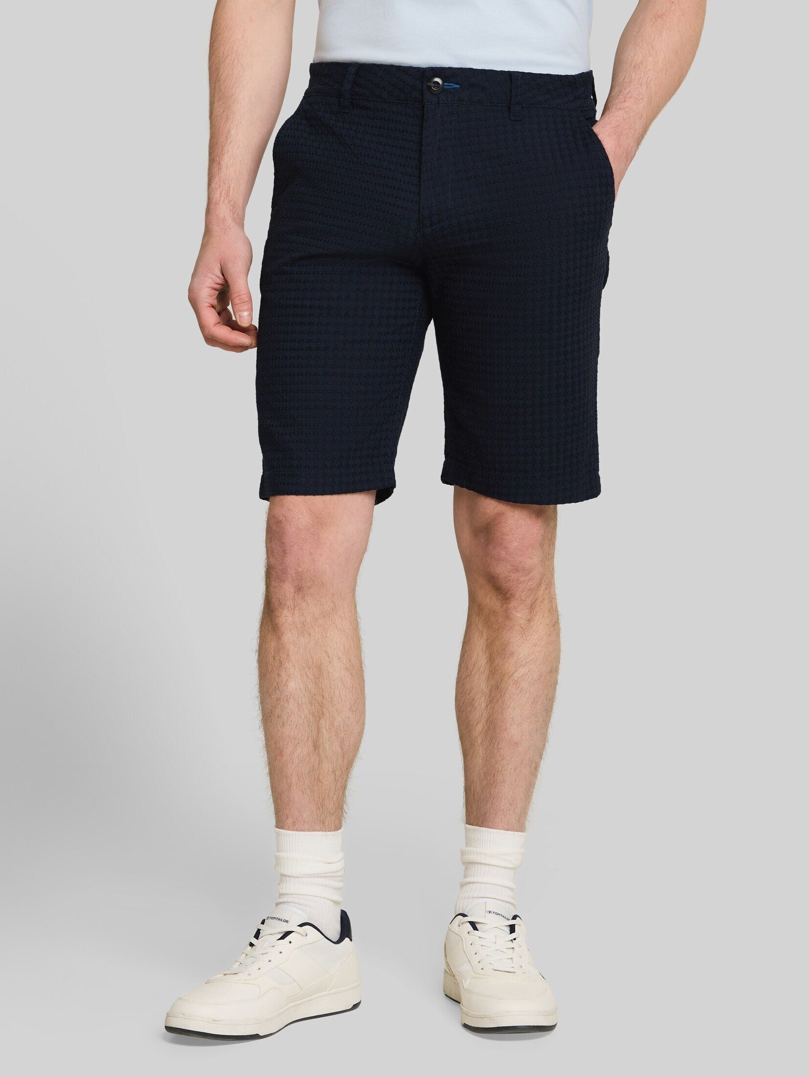 TOM TAILOR Shorts Hosen & Chino Jacquard Chino Shorts aus Baumwolle