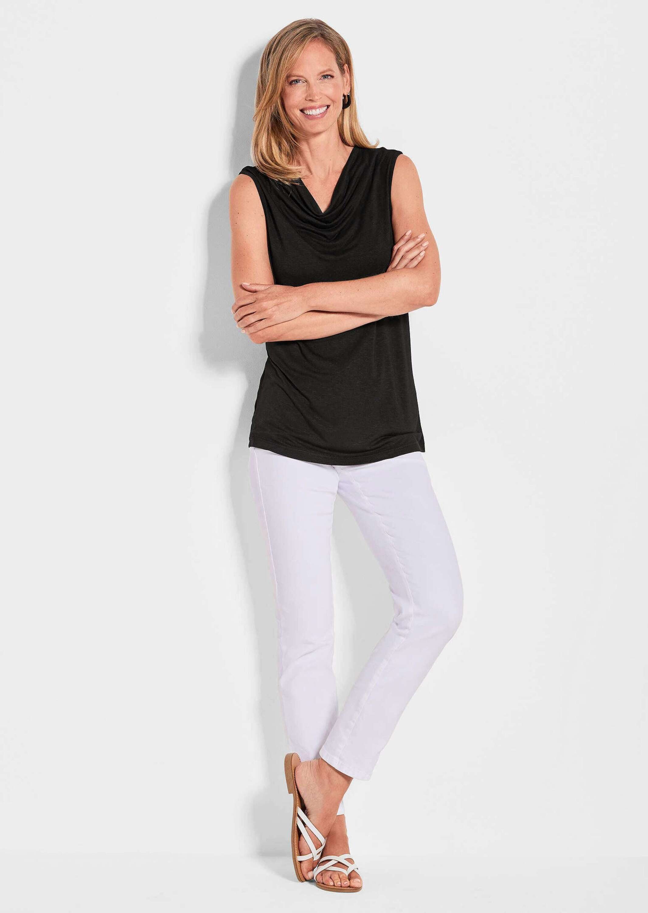 GOLDNER Shirttop Ärmelloses Top in Viskose-Jersey Viskose-Jersey mit breite günstig online kaufen