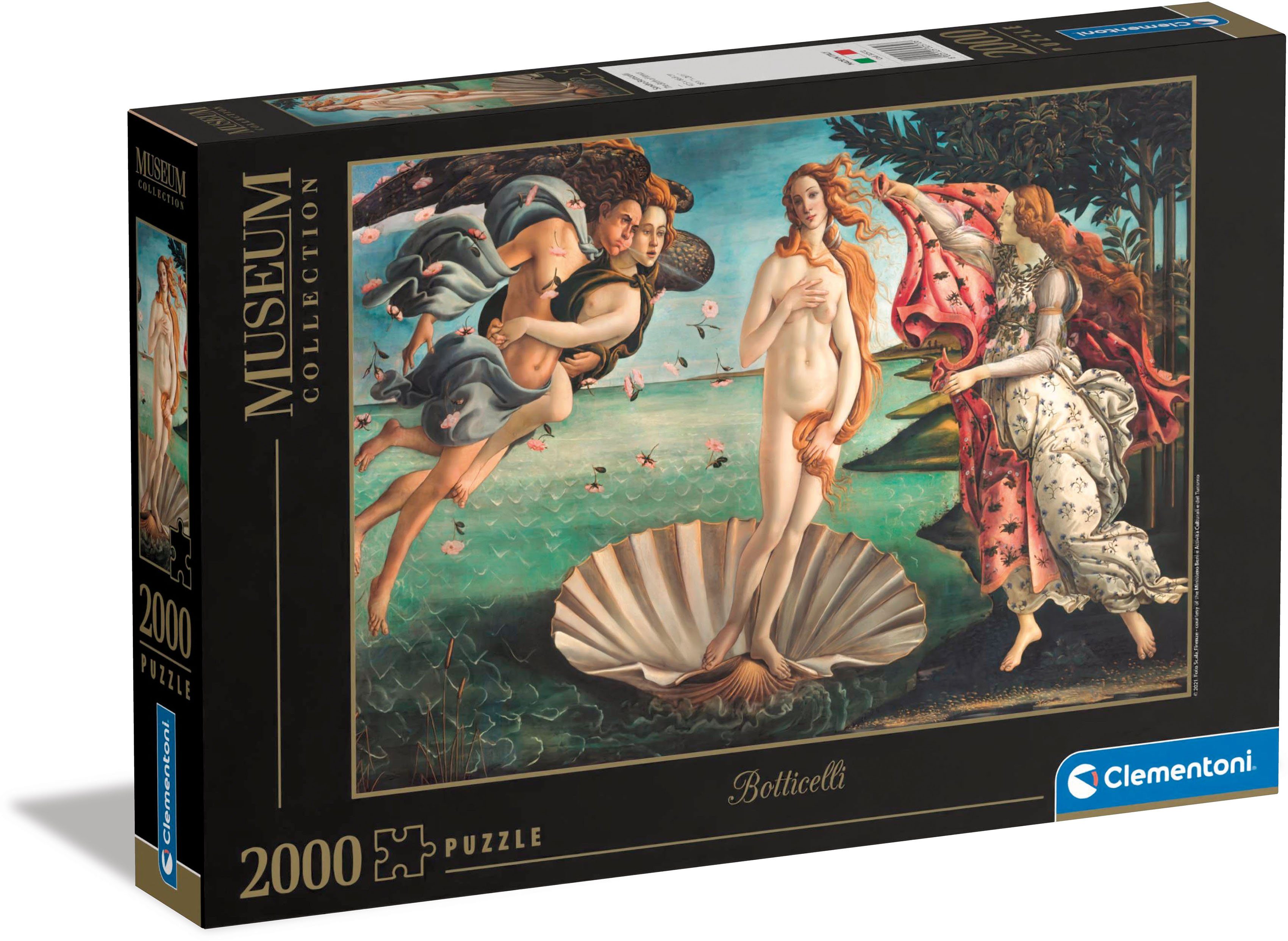 2000 Puzzleteile, FSC® Botticelli - in Venus, schützt - Collection, - Die weltweit Made der Museum Geburt Puzzle Europe, Clementoni® Wald