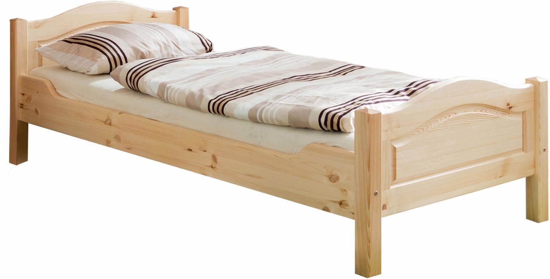 Ticaa Massivholzbett "Rita", Doppelbett, aus Kiefer Massivholz, inkl. Rollr günstig online kaufen