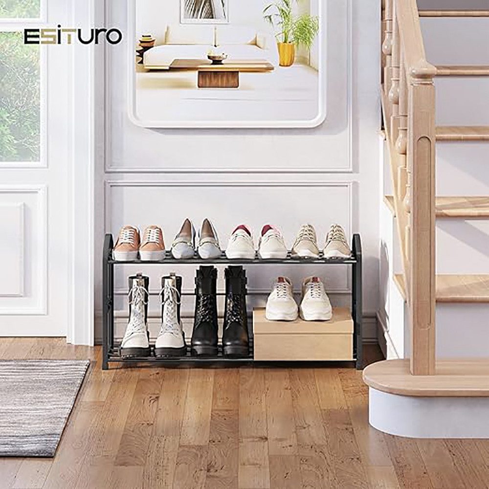 EUGAD Schuhregal, 1-tlg., 3-Ebenen–Metallrohrgestell, für Flur, günstig online kaufen