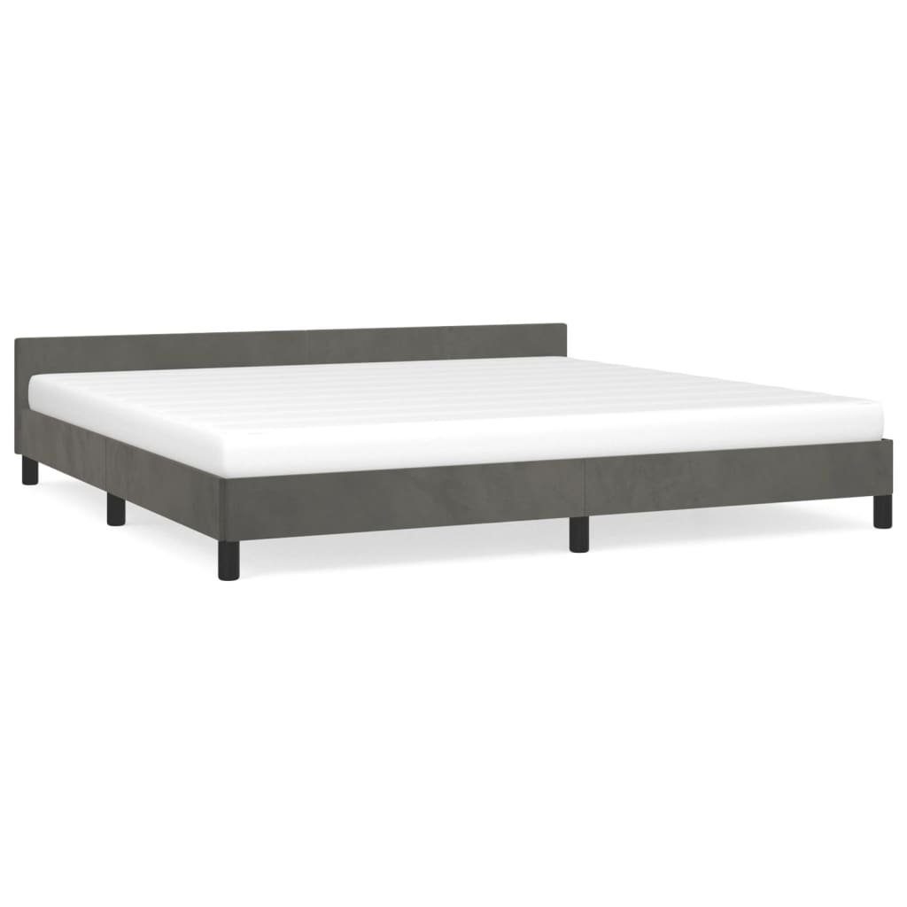 furnicato Bettgestell ohne Matratze Dunkelgrau 200x200 günstig online kaufen