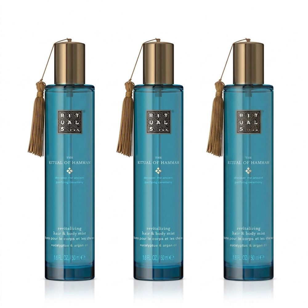 Rituals Körperspray Rituals The Ritual Of Hammam Hair & Body Mist 3er Set, 1-tlg., Praktisches 3er Set für Vorrat und mehrfachen Frischekick