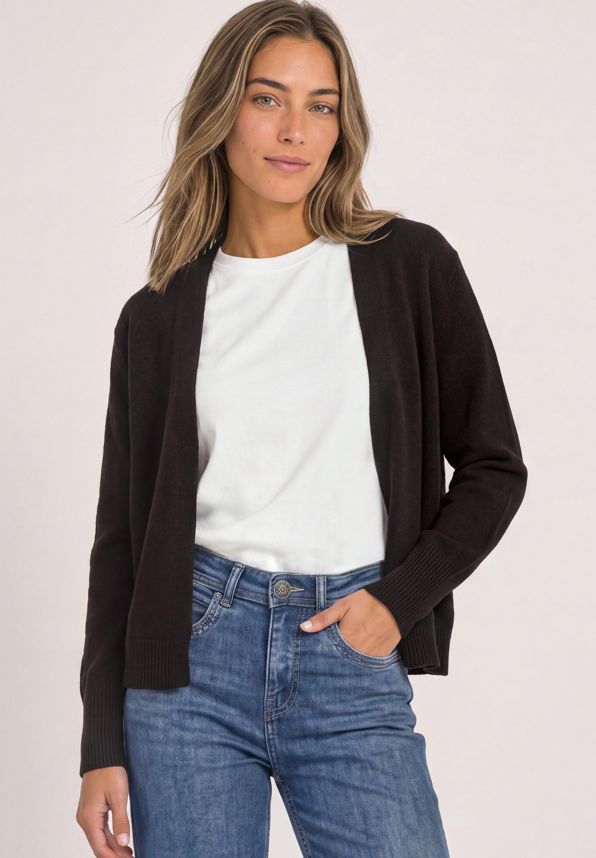 STREET ONE Strickjacke in Unifarbe