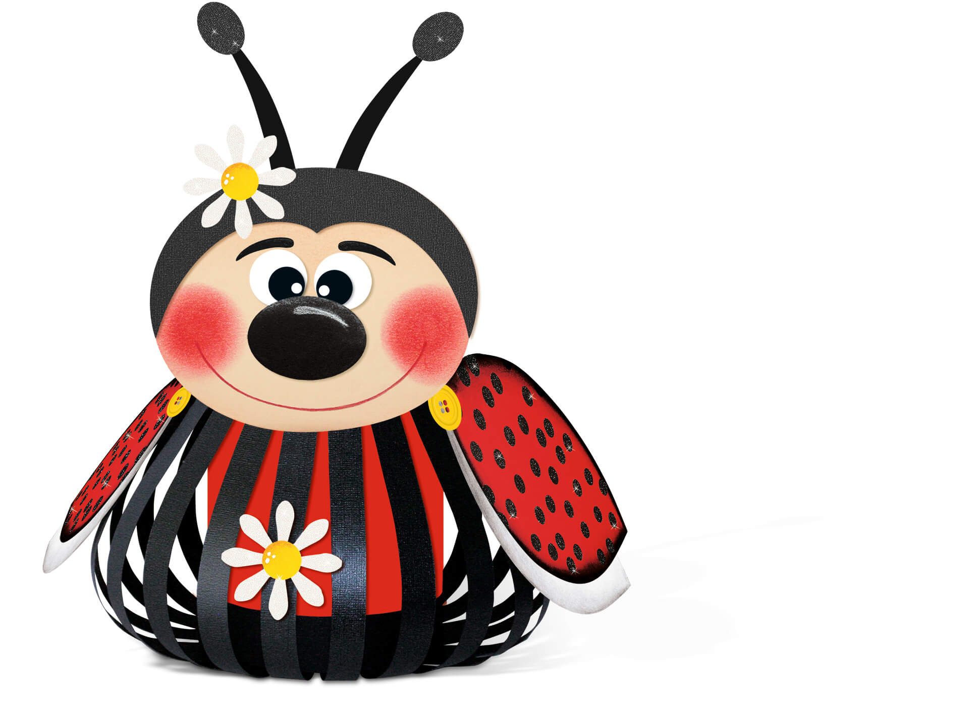 Bastelnaturmaterial URSUS Laternen-Bastelset Marienkäfer