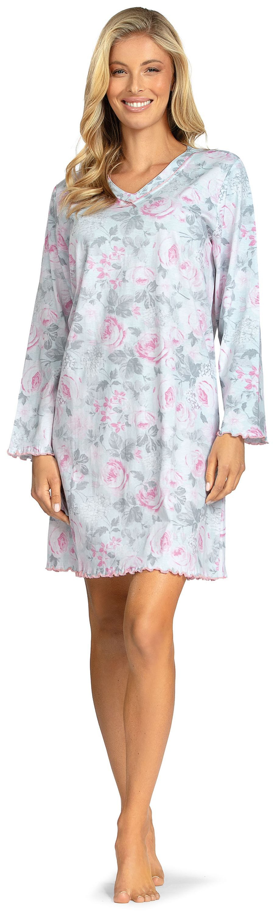 comtessa Nachthemd Mellow Luxe (Set, 1-tlg., 1-teilig) Damen Sleepshirt ca.95cm Schlafshirt Baumwolle große Größen