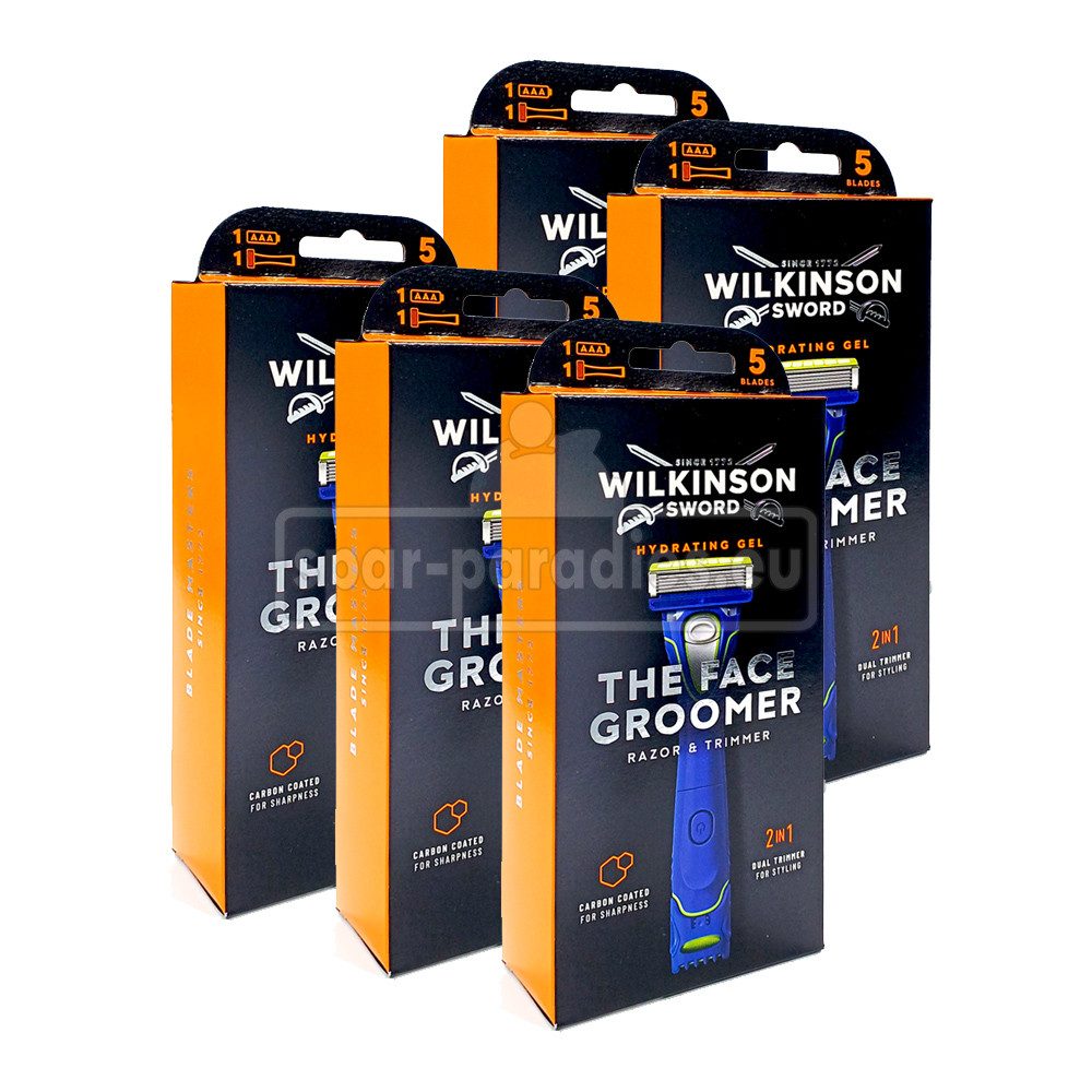 Wilkinson Nassrasierer Wilkinson The Face Groomer 2in1 Rasierer & Trimmer x 5