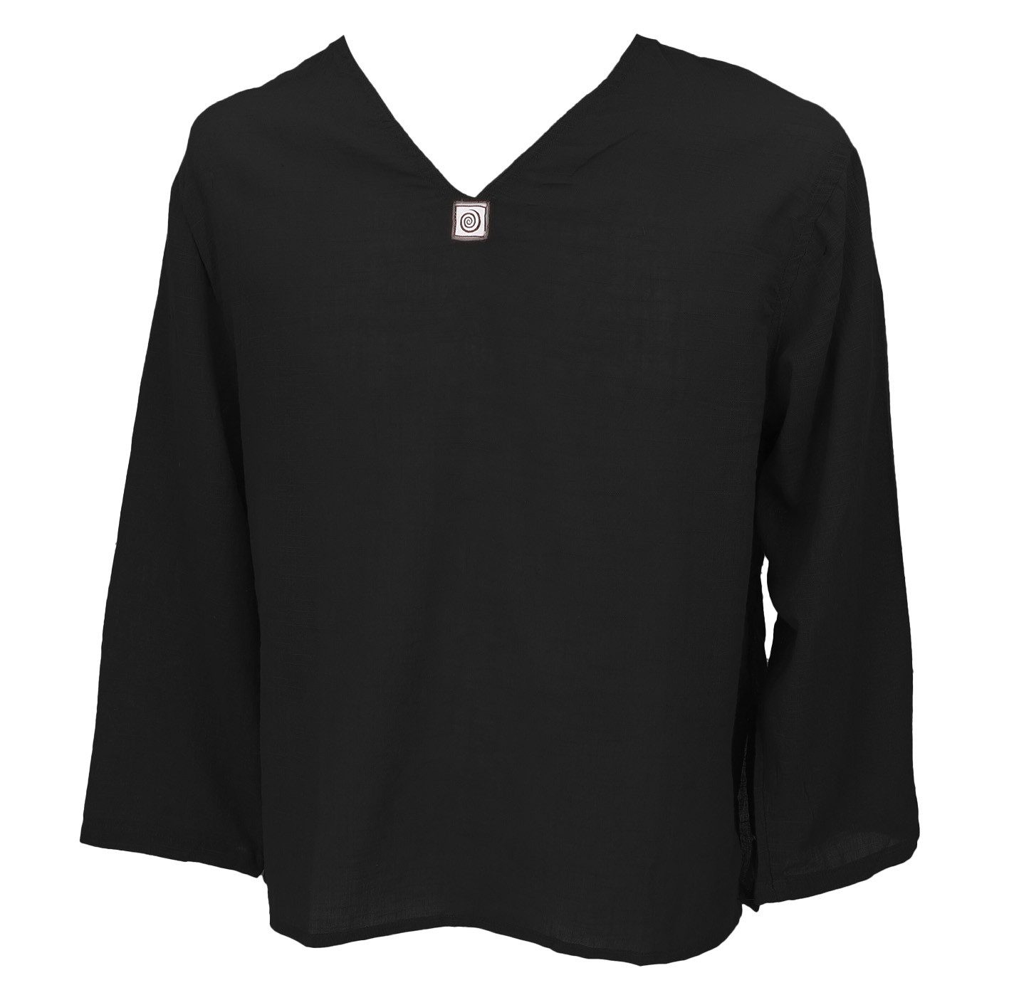 Guru-Shop Hemd & Shirt Yoga Hemd, alternatives Baumwollhemd, leichtes.. Ethno Style, alternative Bekleidung