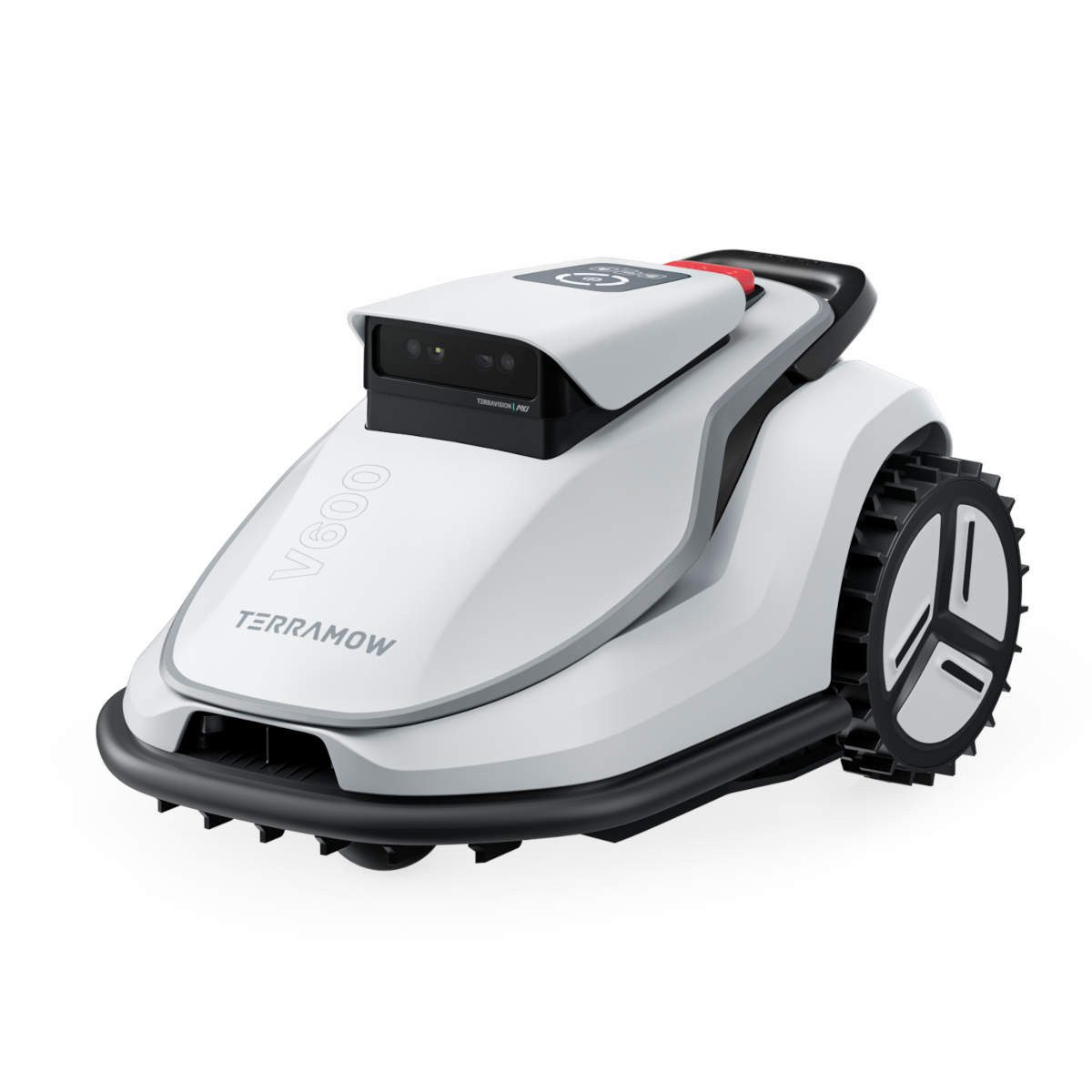 Terramow Rasenmähroboter V600 Smarter Mähroboter mit KI, Navigationsystem und App-Steuerung, bis 600 m² Rasenfläche, TerraVision 2.0