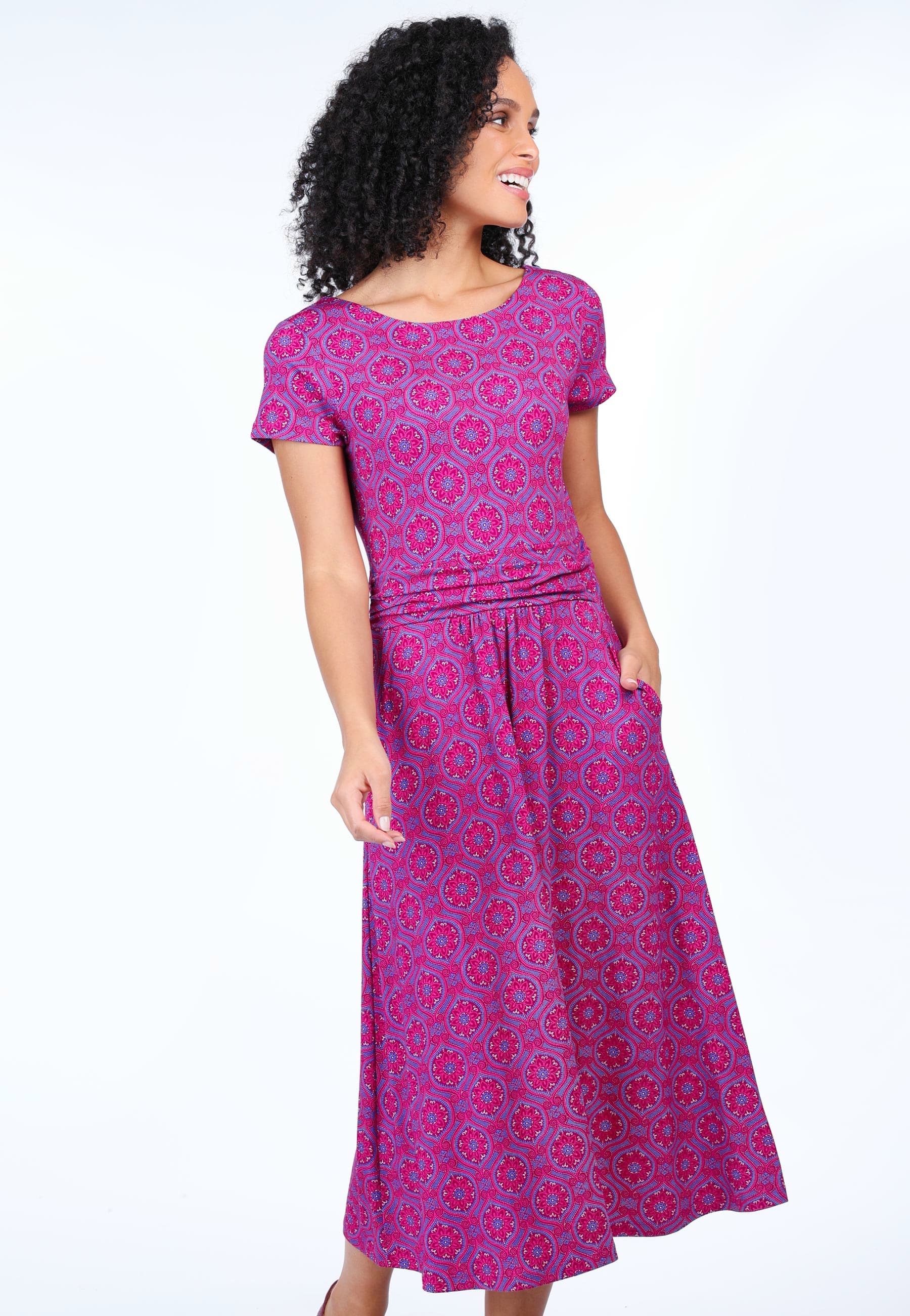Lykka du Nord Sommerkleid Malind mandala Taillenraffung