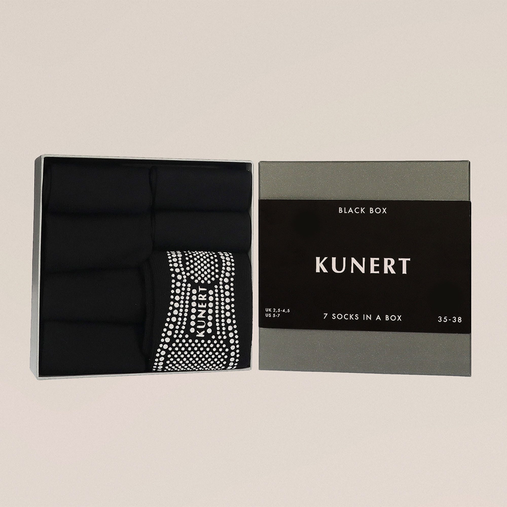 KUNERT Basicsocken Black box (1-Paar) 7 Tage, 7 Носки - Unisex Носкиbox
