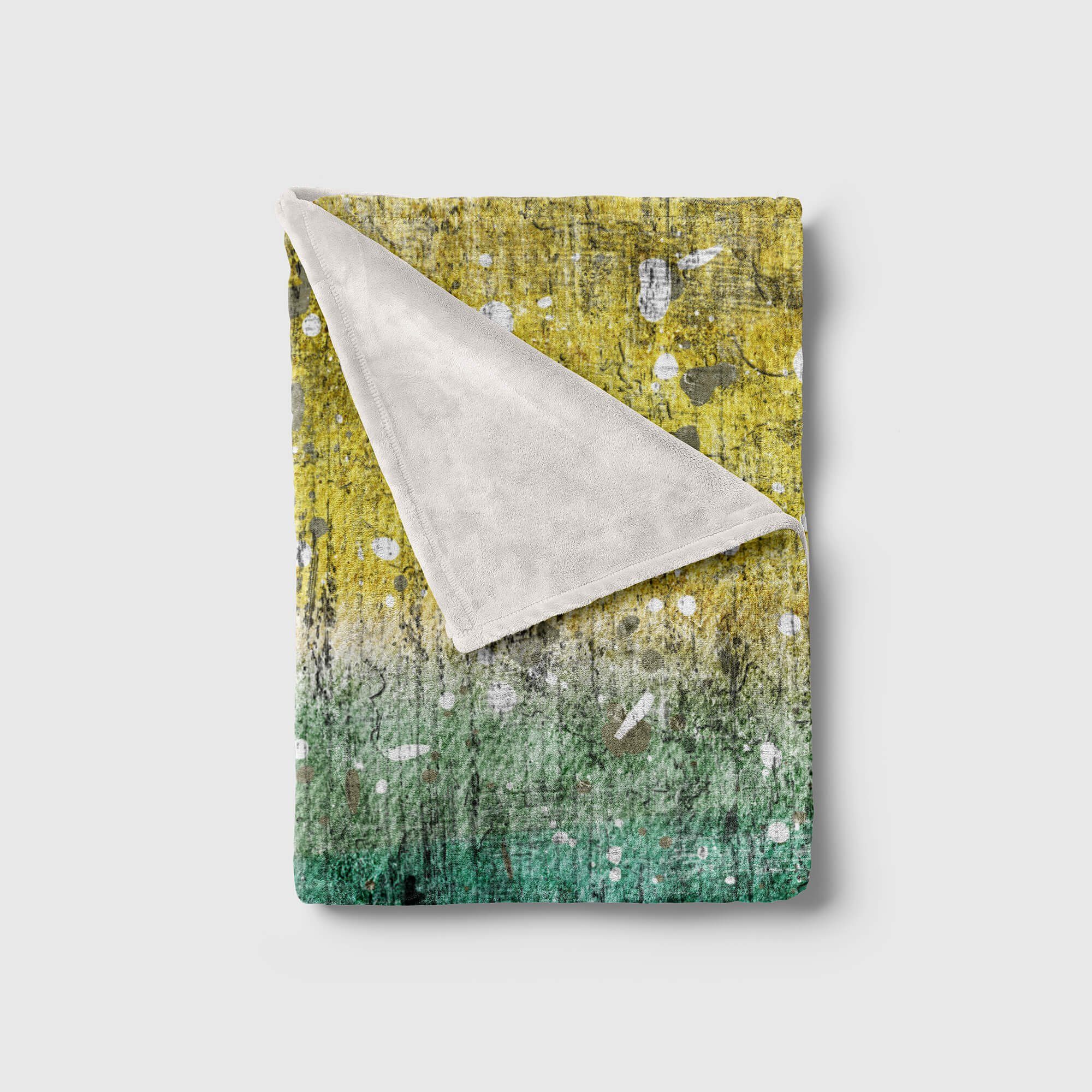 Sinus Art Handtücher Handtuch Fotomotiv Kuscheldecke Baumwolle-Polyester-Mix Handtuch Strandhandtuch Abstrakt mit Saunatuch Farbflecken Kunstvo, (1-St)