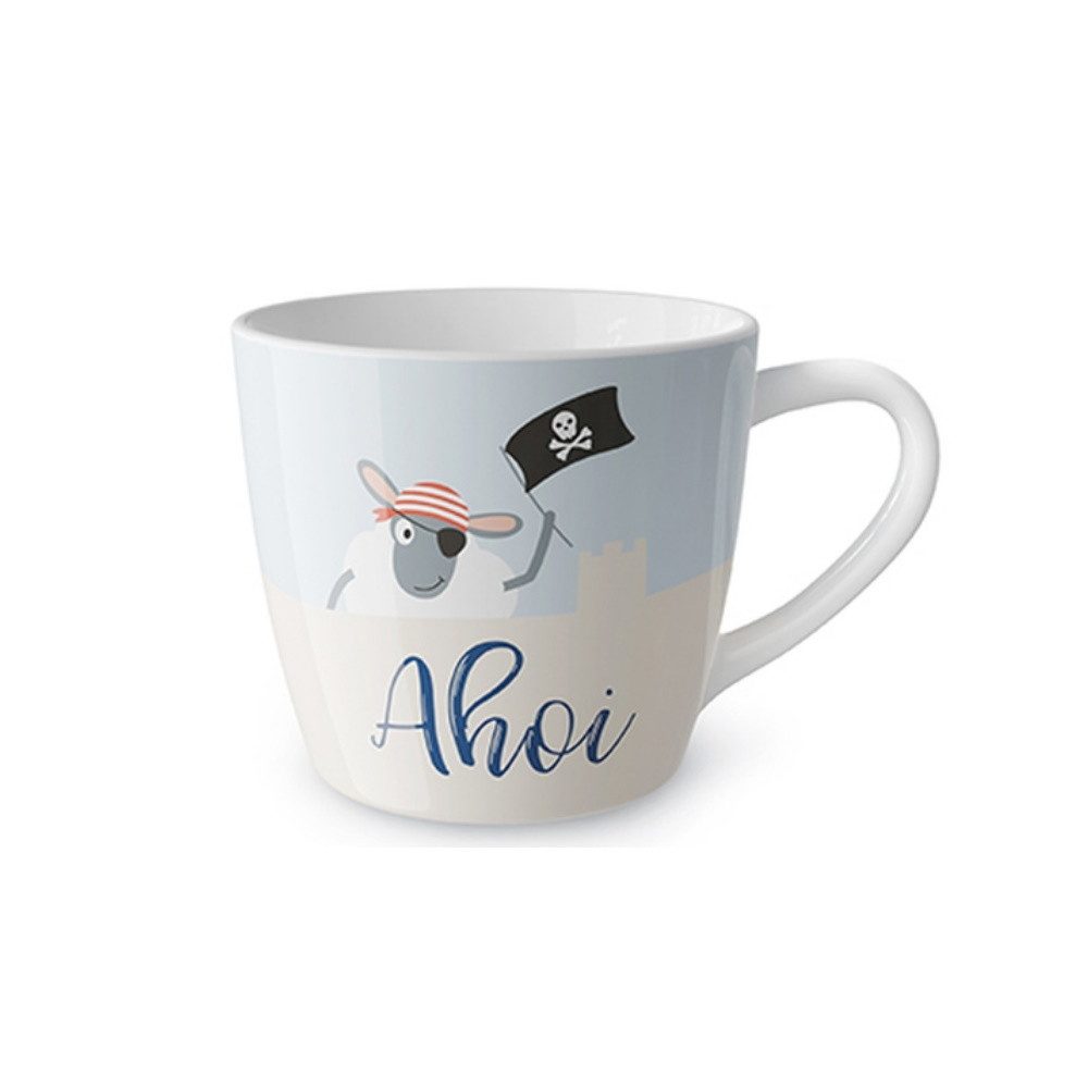 La Vida Tasse Meerfreunde, Porzellan, Spülmaschinengeeigenet, Mehrfarbig, Schaf, H: 9.2cm