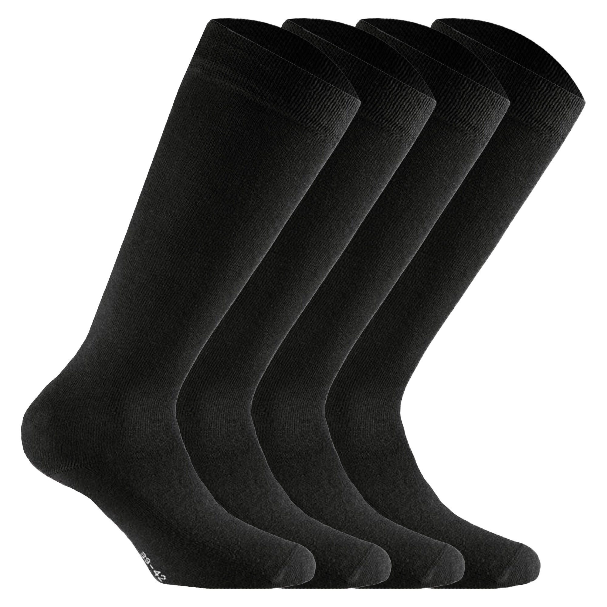 Kniestrümpfe Unisex Socken 4er Pack Baumwolle