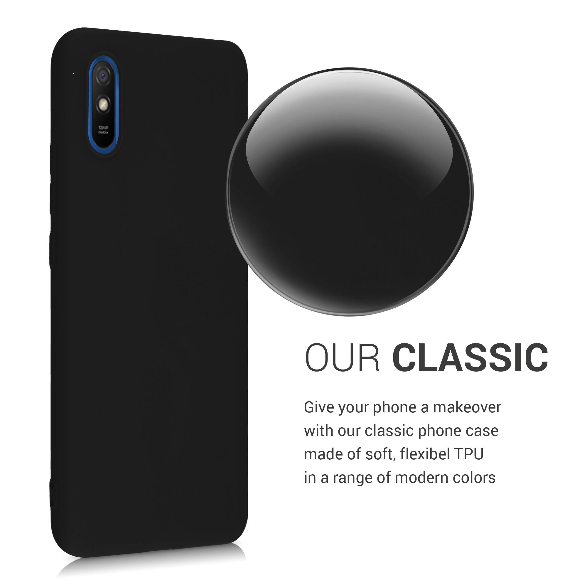 kwmobile Handyhülle Hülle für Xiaomi Redmi 9A / 9AT, Hülle Silikon - Soft Handyhülle - Handy Case Cover