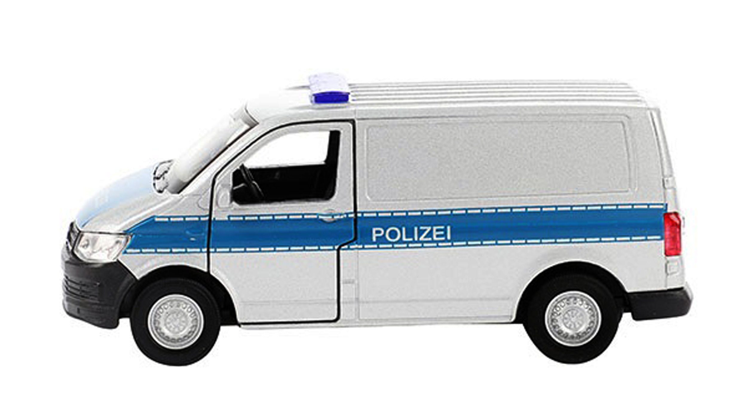 Welly Modellbus VOLKSWAGEN Transporter T6 Van Polizei Bus VW Modell Modellbus 60, Modellauto Spielzeugauto Kinder Geschenk