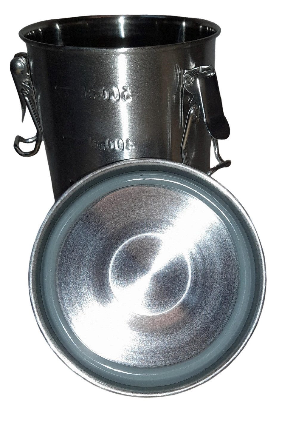 MATEC Germany Ersatzteile Aufbewahrungssystem Vorratsbox Premium Edelstahl 500ml rund auslaufsicher, Edelstahl, Edelstahl, Geruchsneutral, wiederverwendbar, Spülmaschinenfest