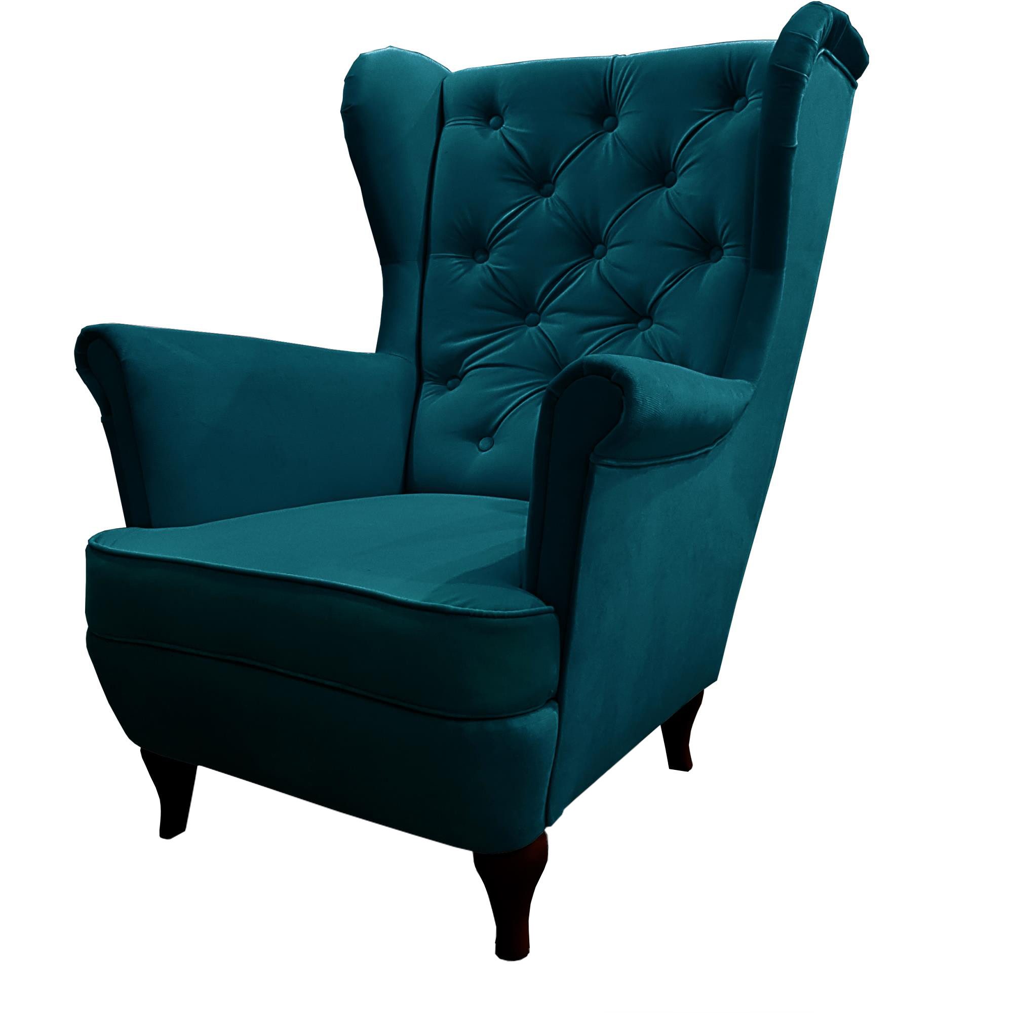 Beautysofa Ohrensessel Sessel FALCO Chesterfield Wohnzimmersessel Fernsehsessel
