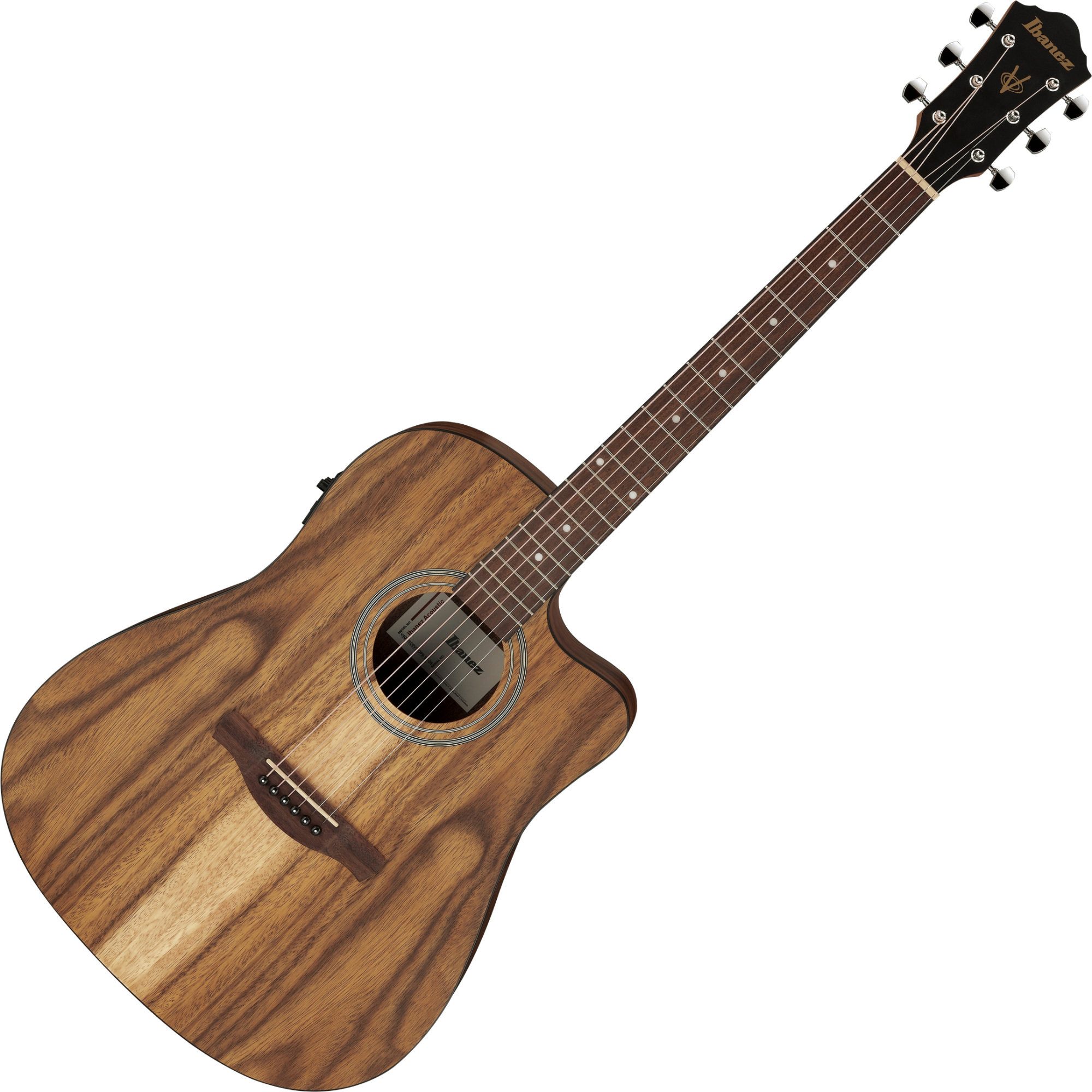 Ibanez Westerngitarre V40WSCE-OPB Open Pore Brown mit Tonabnehmer, Dreadnought, Boden & Zarge: Weiße Siris