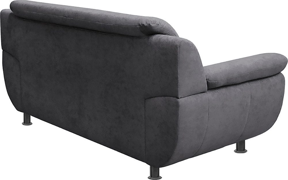 TRENDMANUFAKTUR 3-Sitzer Rondo 207 cm, Breite, breite Armlehnen, Füße schwarz, Big-Sofa wahlweise mit Federkern, in verschiedenen Bezügen bestellbar – Bild 4 von 5