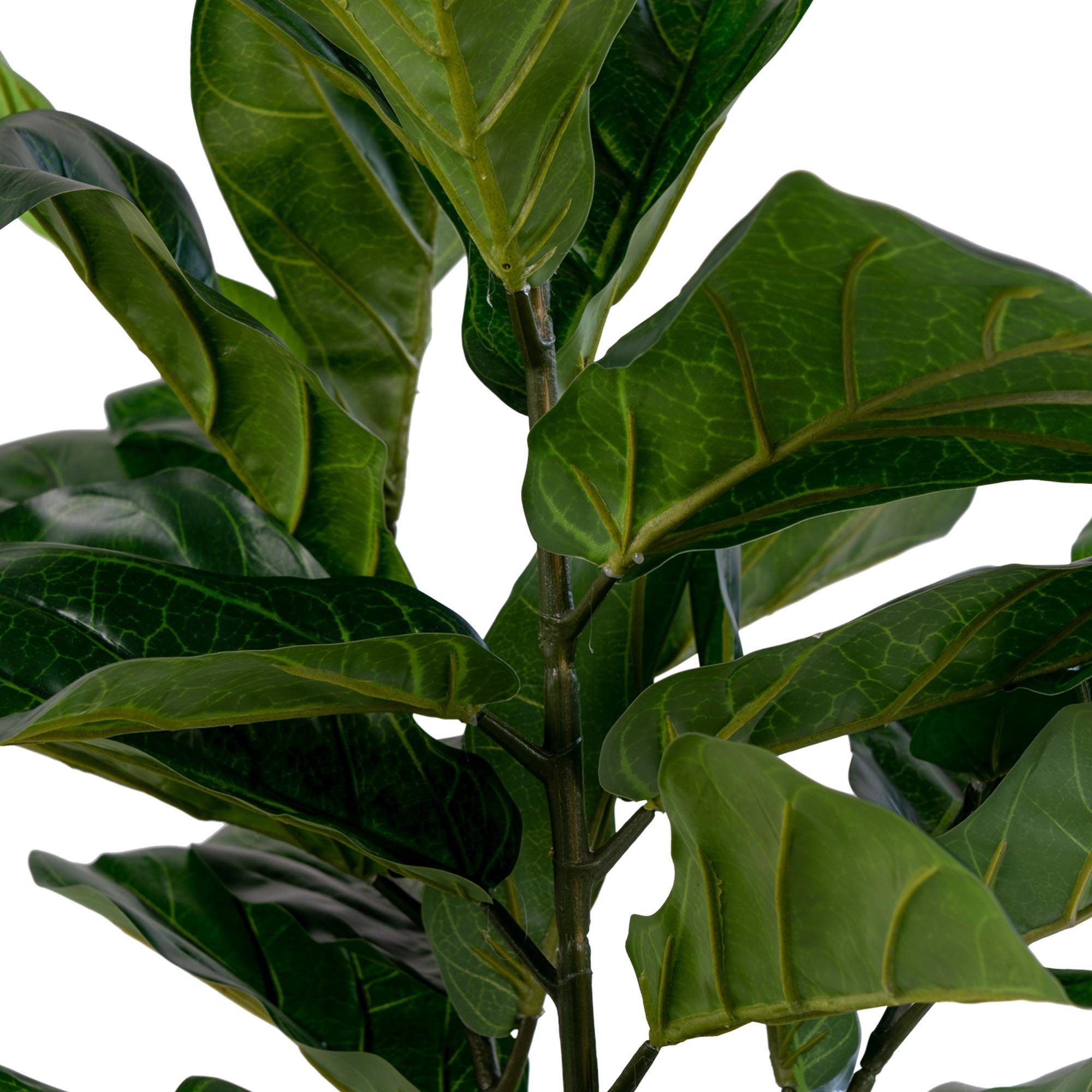 Kunstpflanze Künstliche Pflanze Ficus GEIGENBAUM ca. Lyrata, LebensWohnArt H100cm Geigenfeige