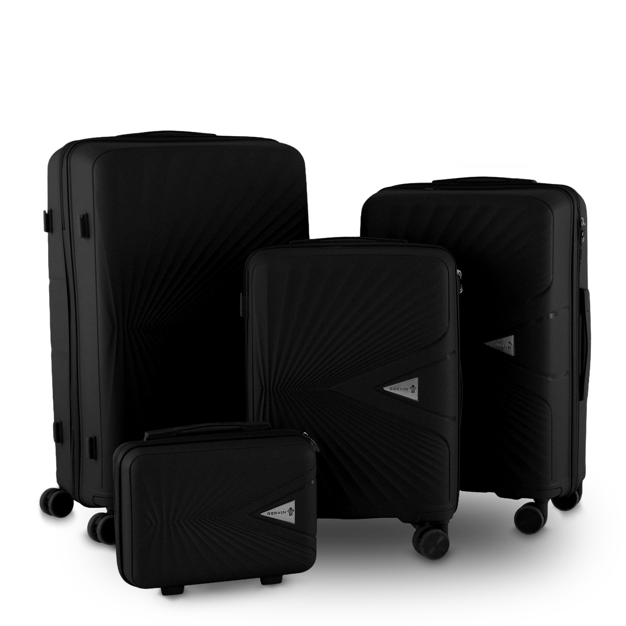 Trolleyset mit Beautycase Modell Cryta Titan Schwarz