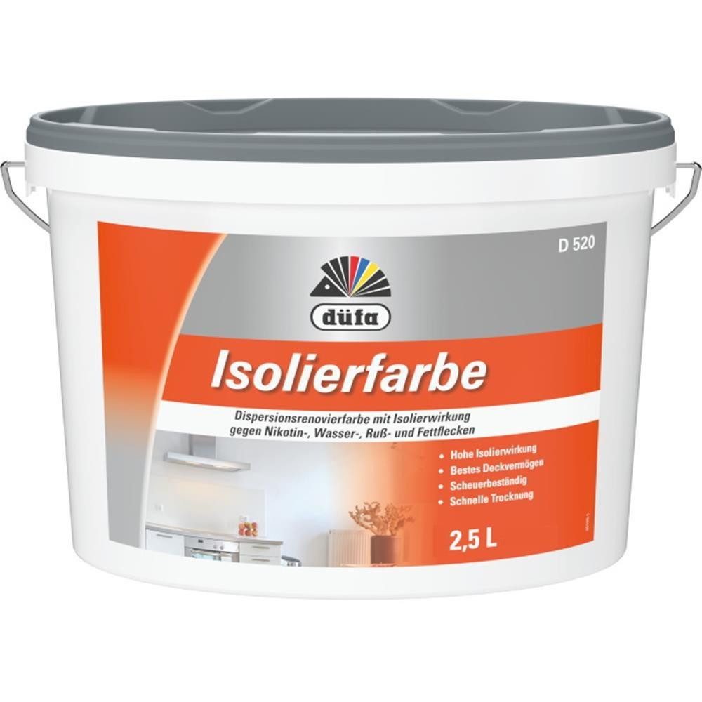 düfa Isoliergrundierung D520 2,5 Liter Isolierfarbe Innendispersionsfarbe/Renovier-Innenfarbe