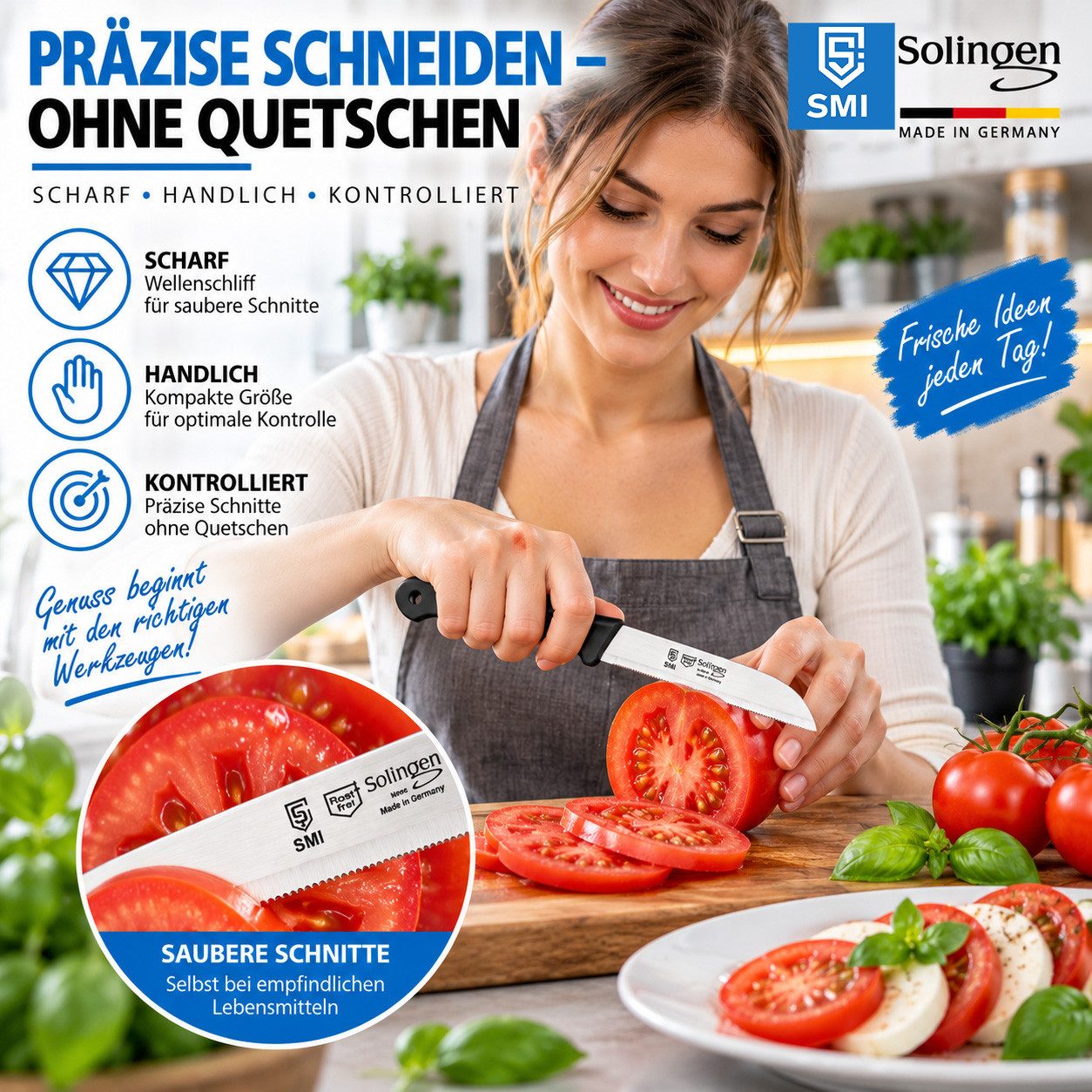 SMI Obstmesser 12-tlg Solingen Gemüsemesser Schälmesser Wellenschliff Küchenmesser – Bild 4 von 5