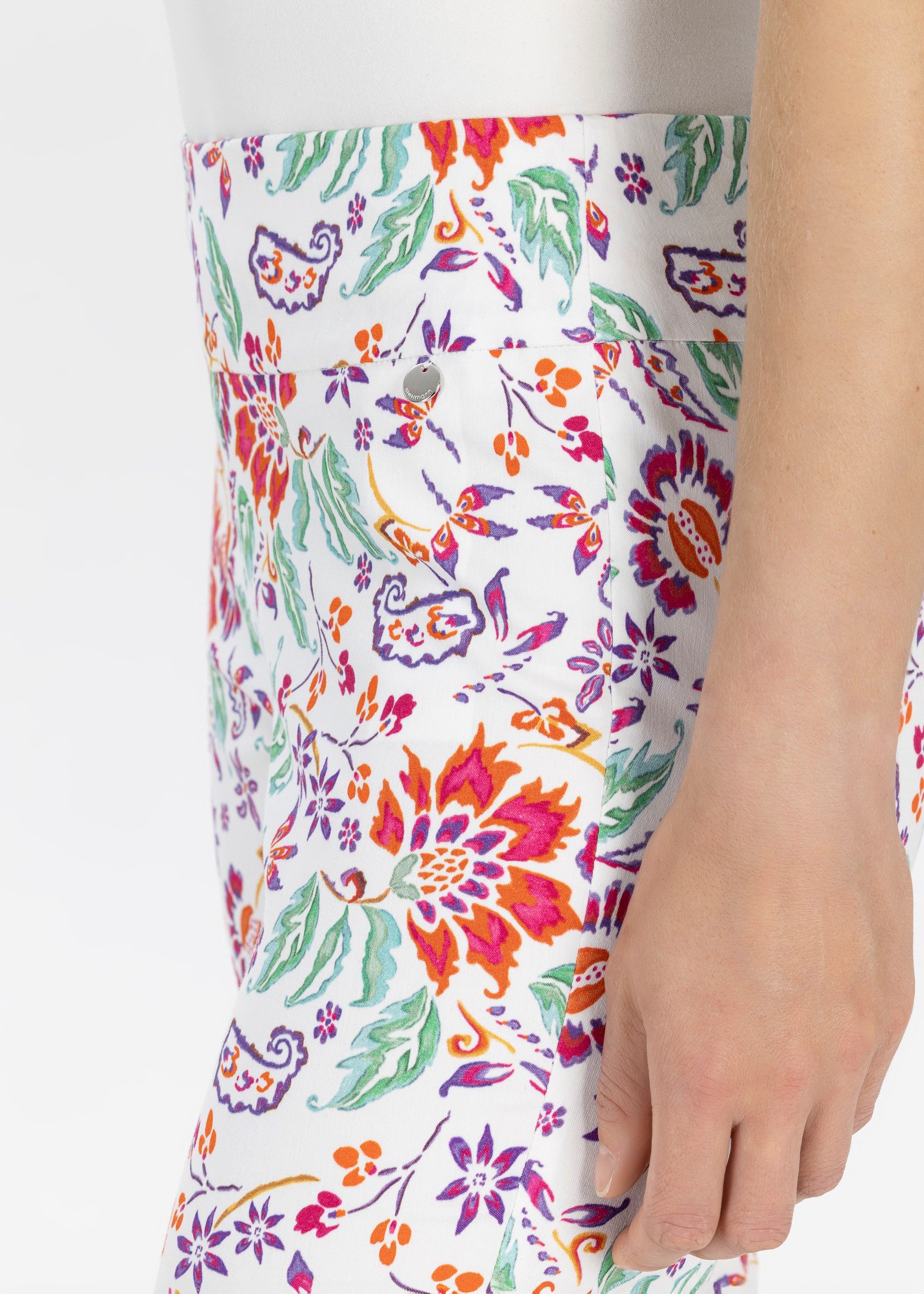 Stehmann fabric trousers with floral pattern