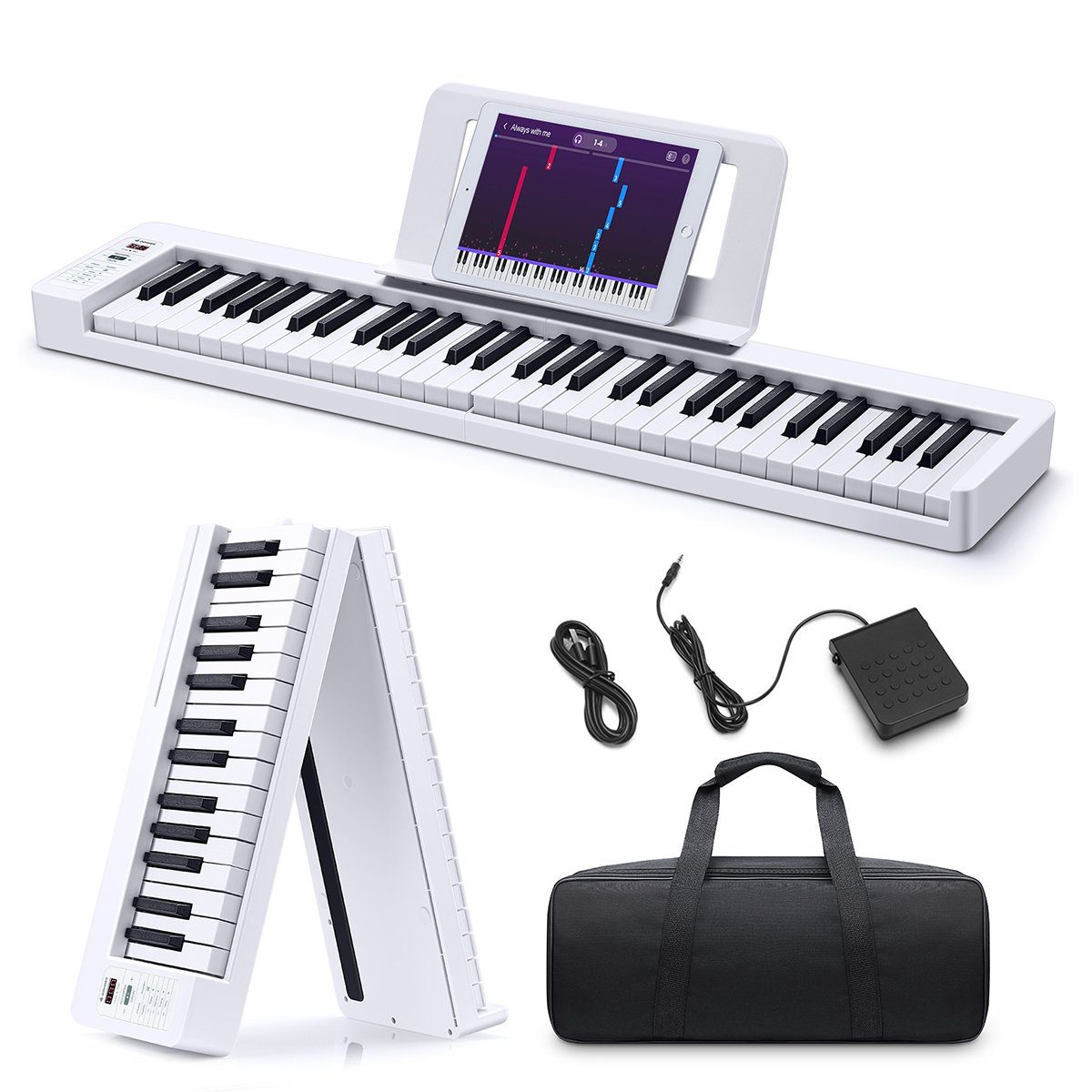 Home-Keyboard Keyboard Klavier faltbare elektrische Tastatur Klavier 61 Tasten DP-06