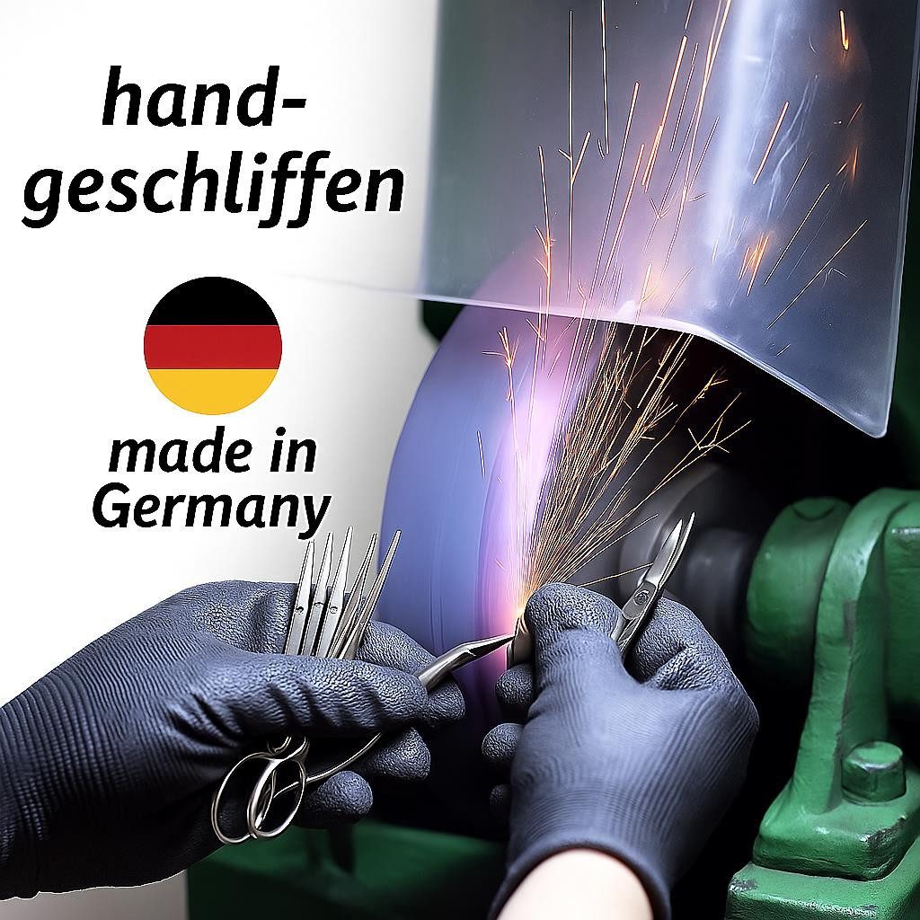 EloModa Nagelschere 2x Solingen Nagelschere gehärteter Stahl – Extra scharf mit gebogener, (2-tlg), gebogener Schnittfläche